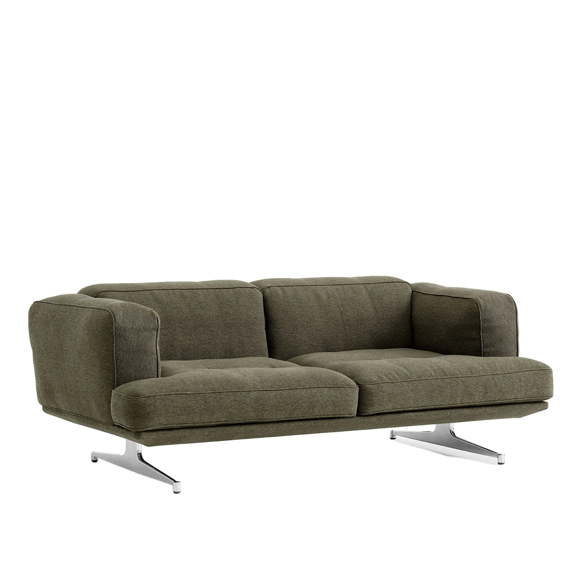 Inland AV22 2-sits soffa polerad aluminium ben