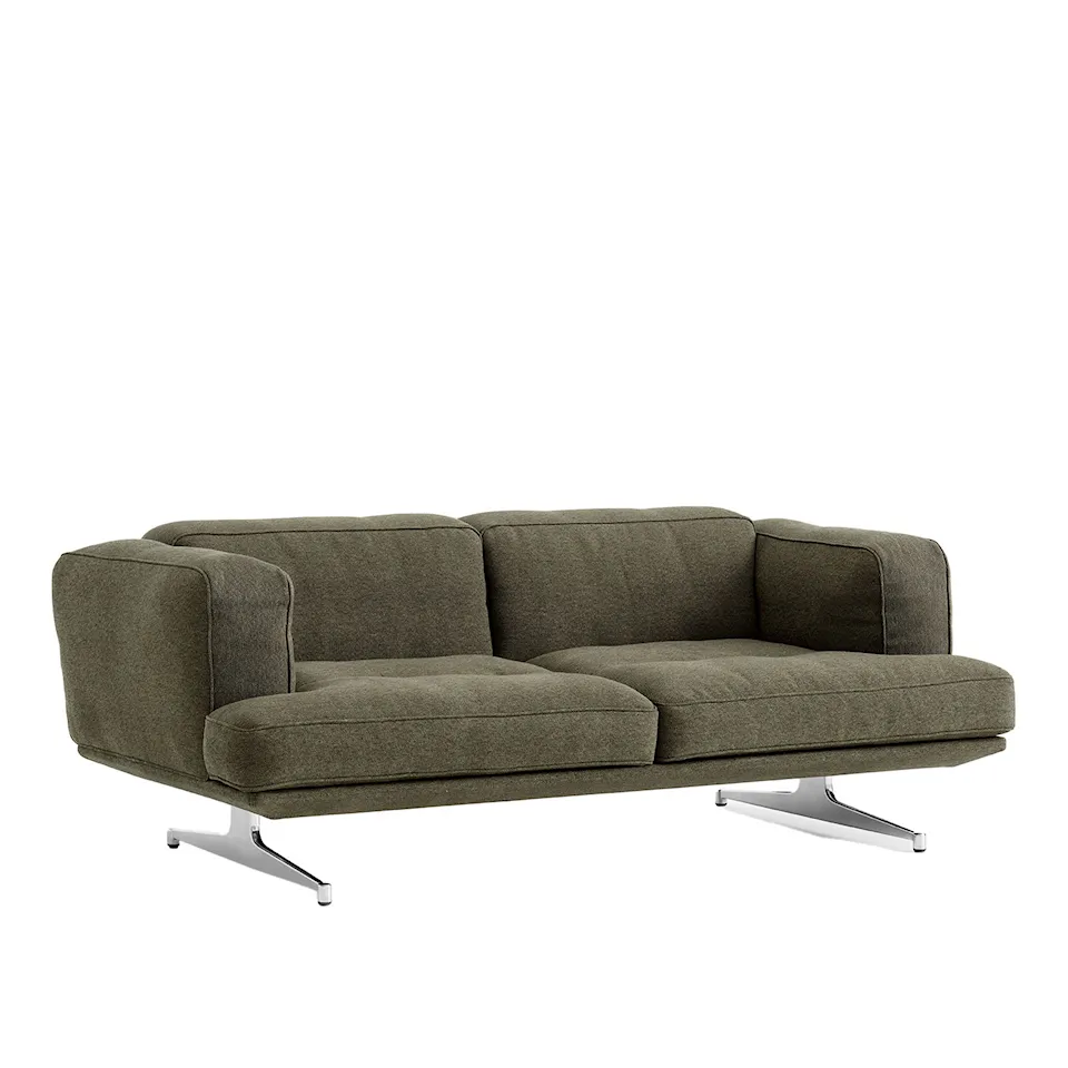 Inland AV22 2-sits soffa polerad aluminium ben