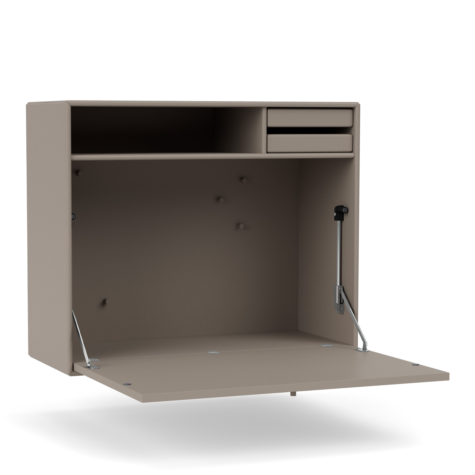 montana - studio secretary 141-truffle 04 suspension rails - skrivbord - peter j. lassen - beige - trä