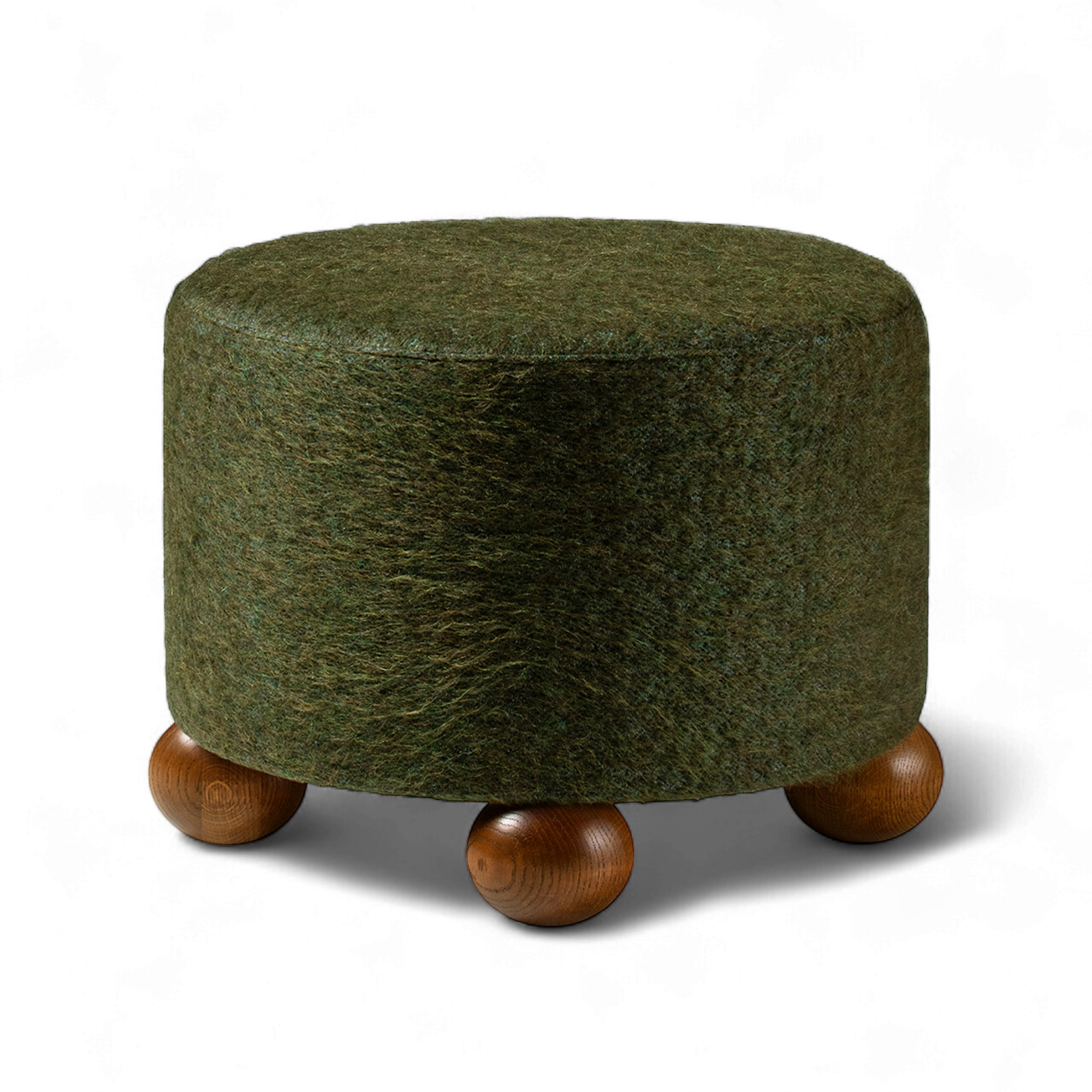 dagmar - luupo ottoman yeti sous bois fumed oak h 45 cm - fotpallar - träfärgad - trä/textilmaterial