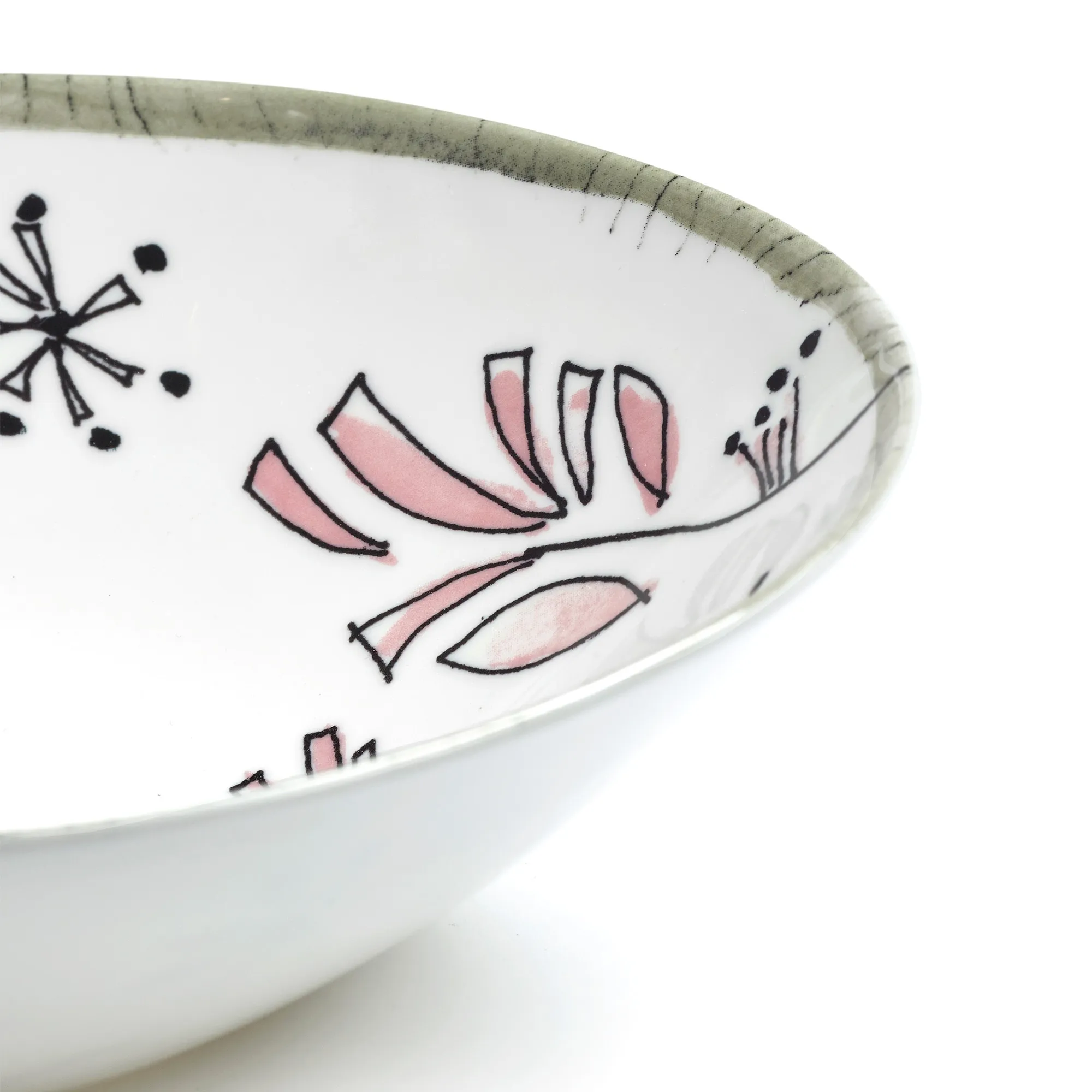 Low Bowl S Fiore Rosa - Set of 2