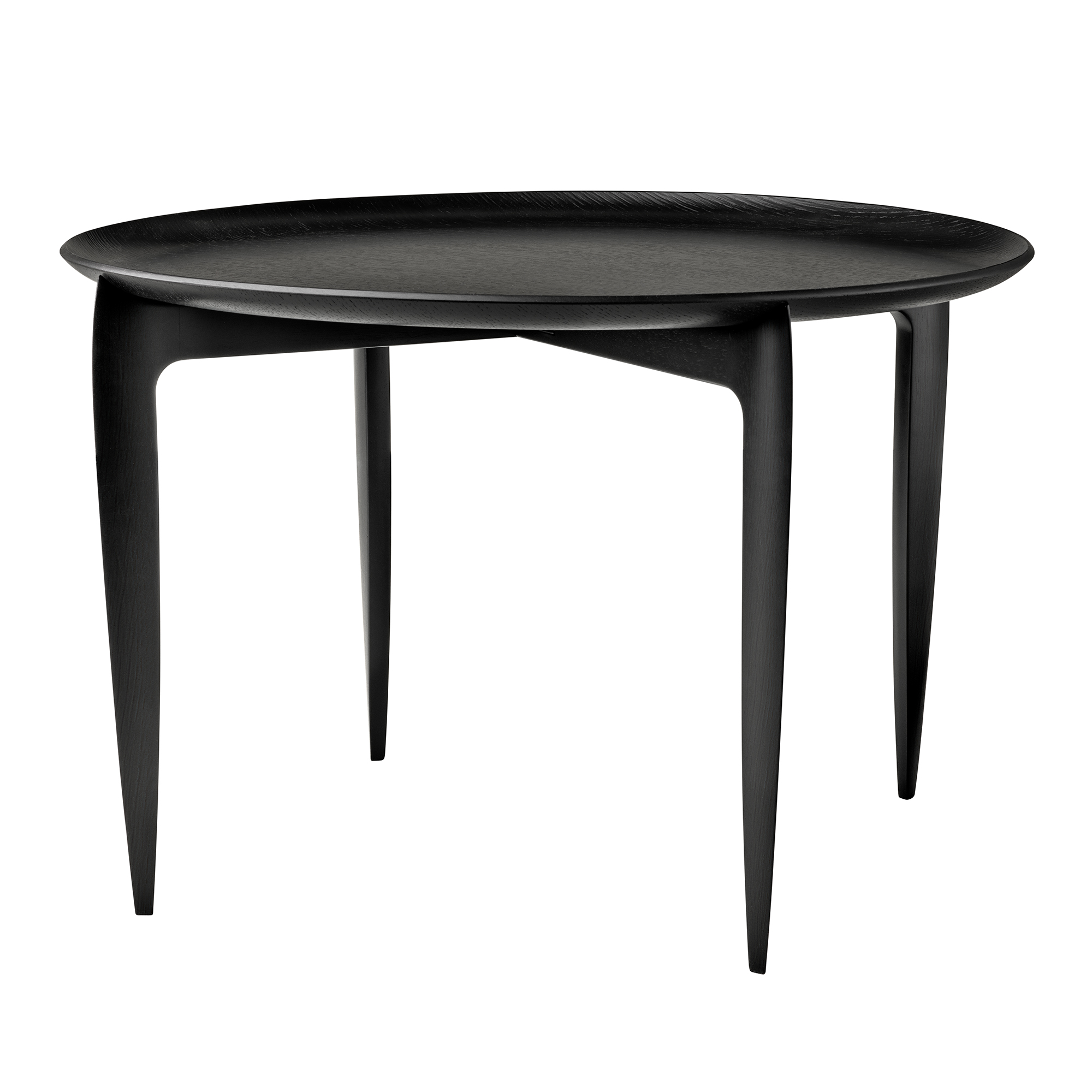Fritz Hansen - Tray Table Ø60 cm Black - Småbord & sidobord - Willumsen & Engholm - Trä