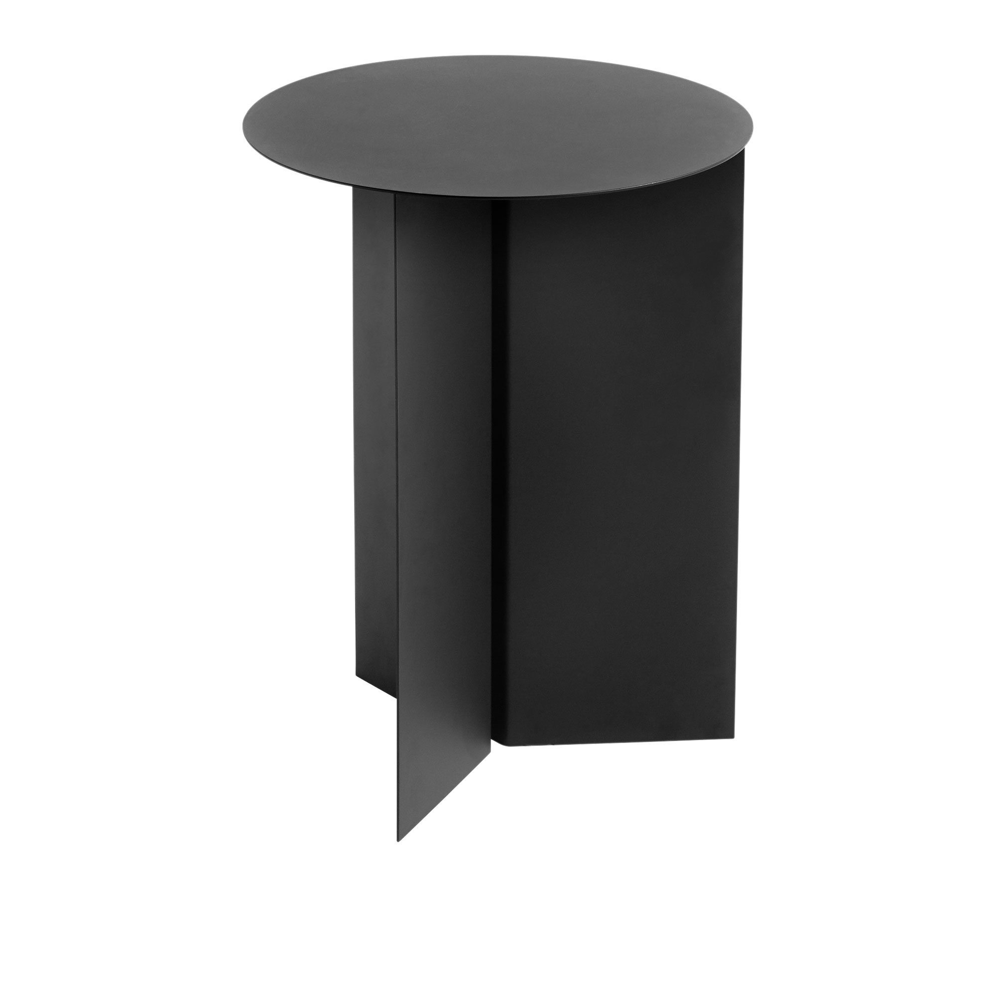 HAY - Slit Table Round High - Black - Sidebord - Svart - Metall