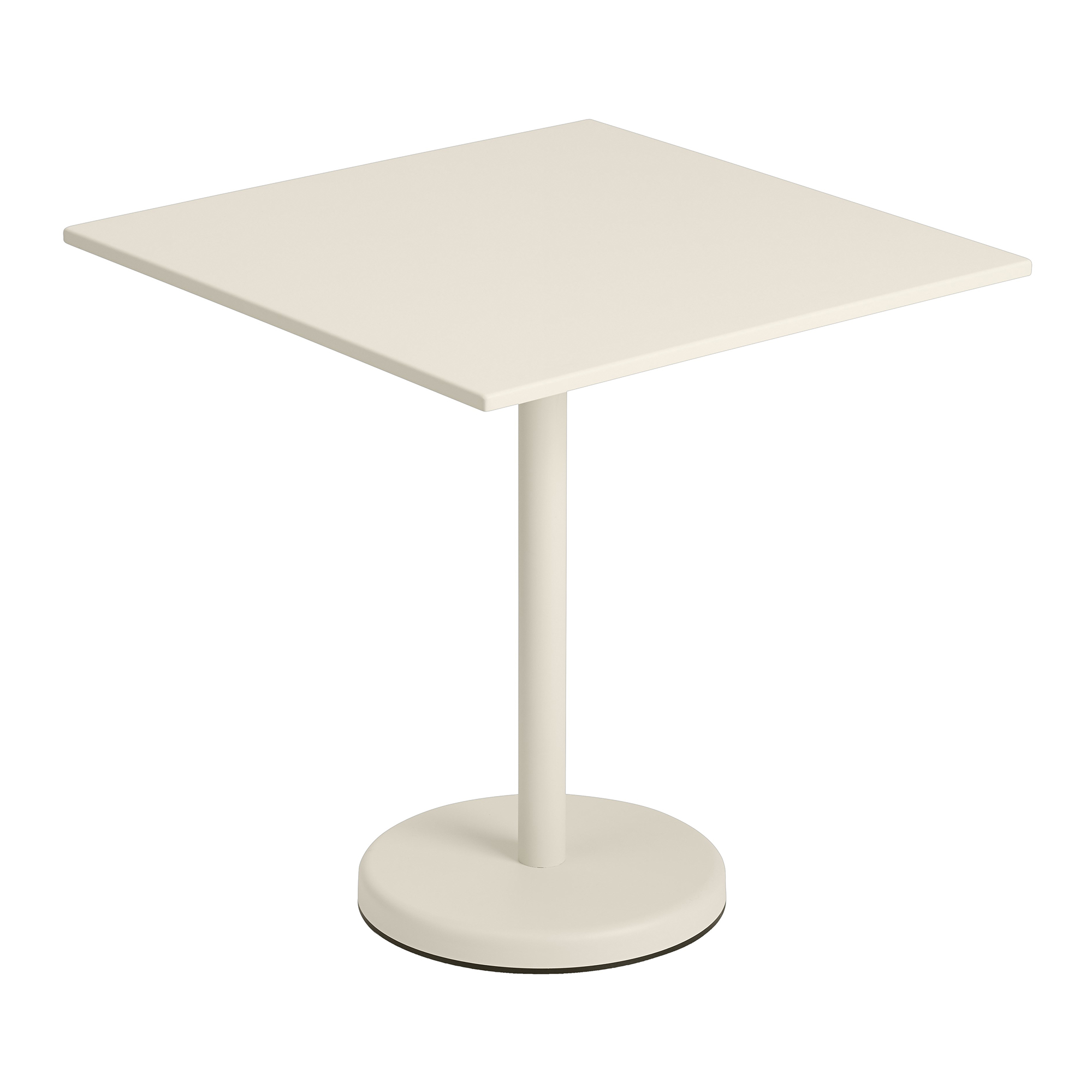Muuto - Linear Steel Café Table 70 x 70 cm Offwhite - Småbord & Sidobord utomhus - Thomas Bentzen - Metall