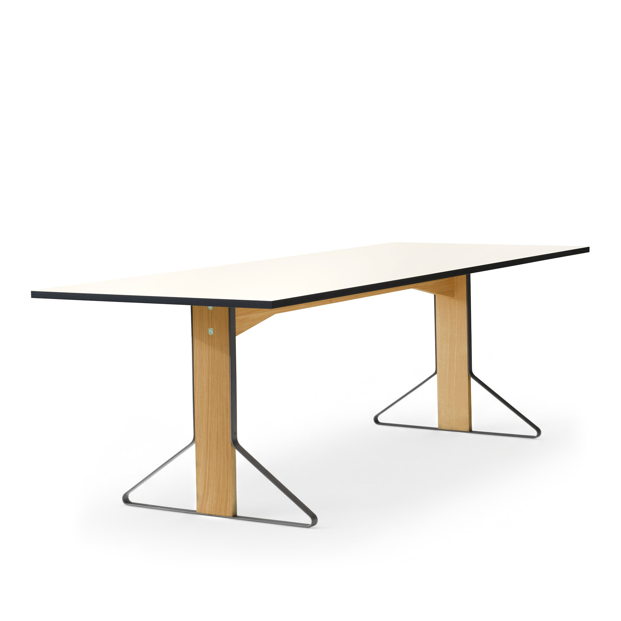 Artek - Kaari Bord Reb 002, Vit laminat, Klarlackad ek - Matbord - Ronan & Erwan Bouroullec - Vit - Metall/Trä | Möbler - Bord - Matbord | Möbelexperten