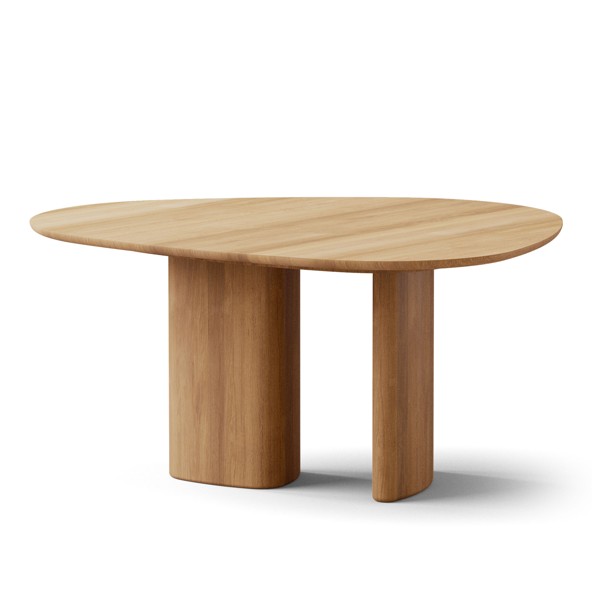 Dk3 - Tangent Table Round Ø136 x W160 x H72 cm Max 2 extension leaves Oak - oil - Matbord - Beige - Trä | Möbler - Bord - Matbord | Möbelexperten