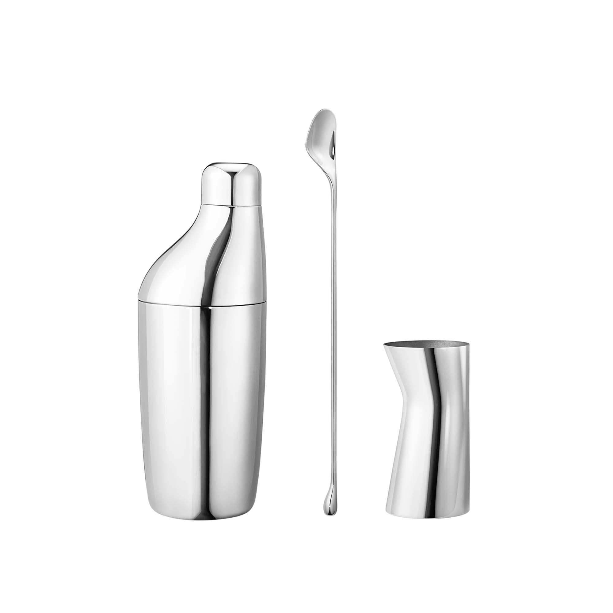 Georg Jensen - Sky Set - Shaker, Stirring Spoon & Jigger,  3/6 Cl - Drink- och bartillbehör - designer_aurelien_barbry