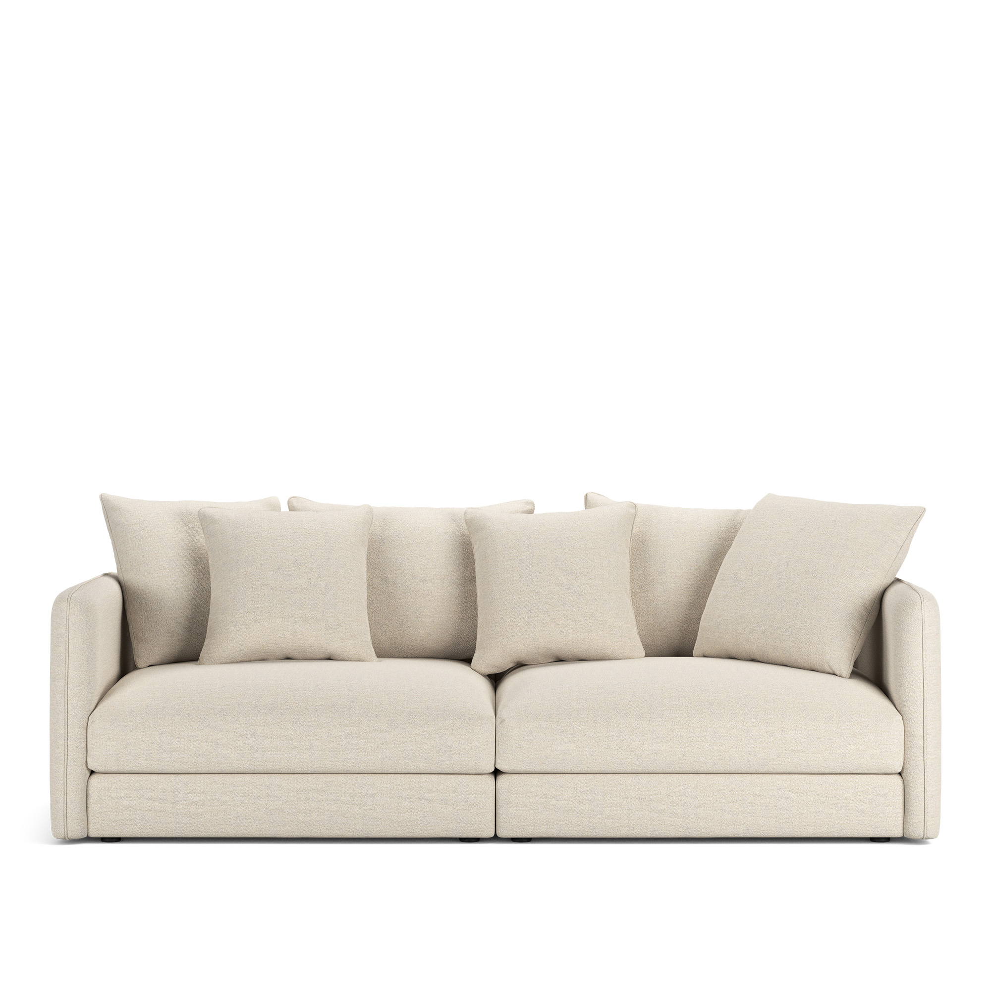 NOGA - Pavarotti 2.5-Seater, Removable Cover, Cushion Variant 01, Lario 38 - Soffor - Beige