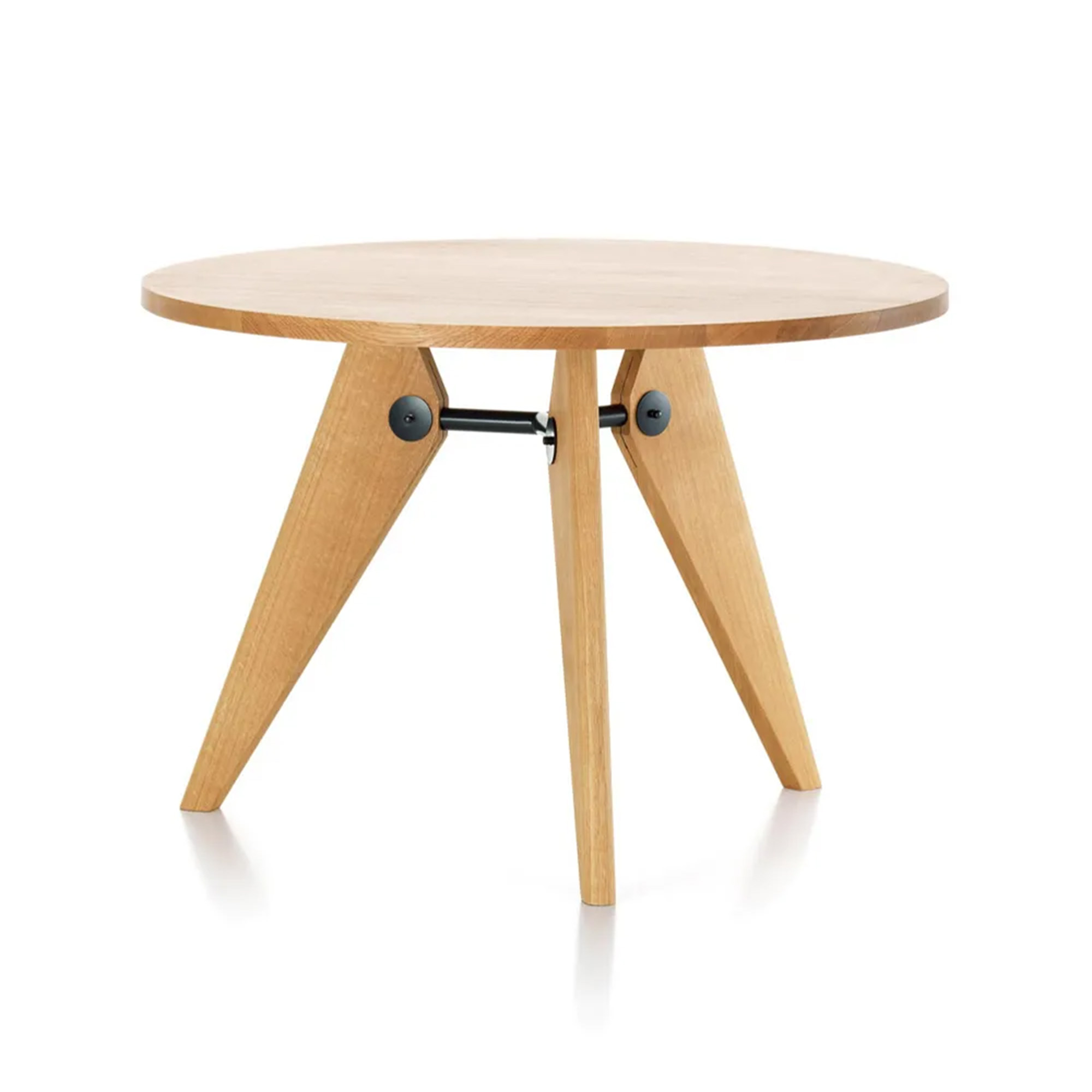 Vitra - Guéridon Bord Ø105 - Oljad Ek - Sidobord - Jean Prouvé - Brun - Trä