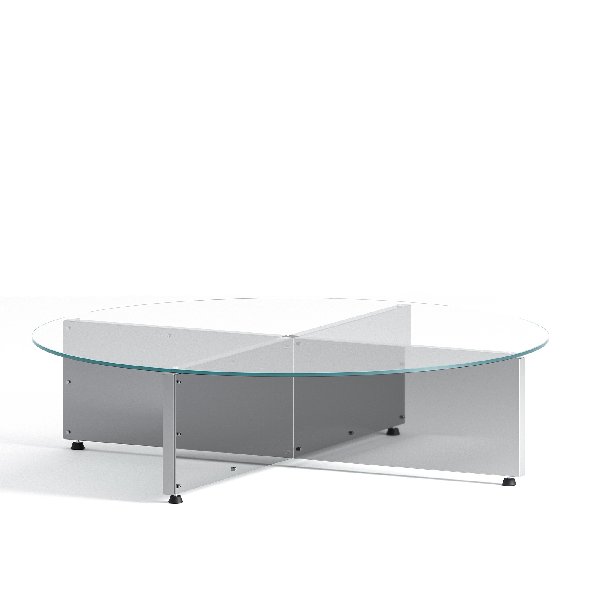 NM3 - NM19 Coffee Table - Sofabord - Sølv - Glass/Metall