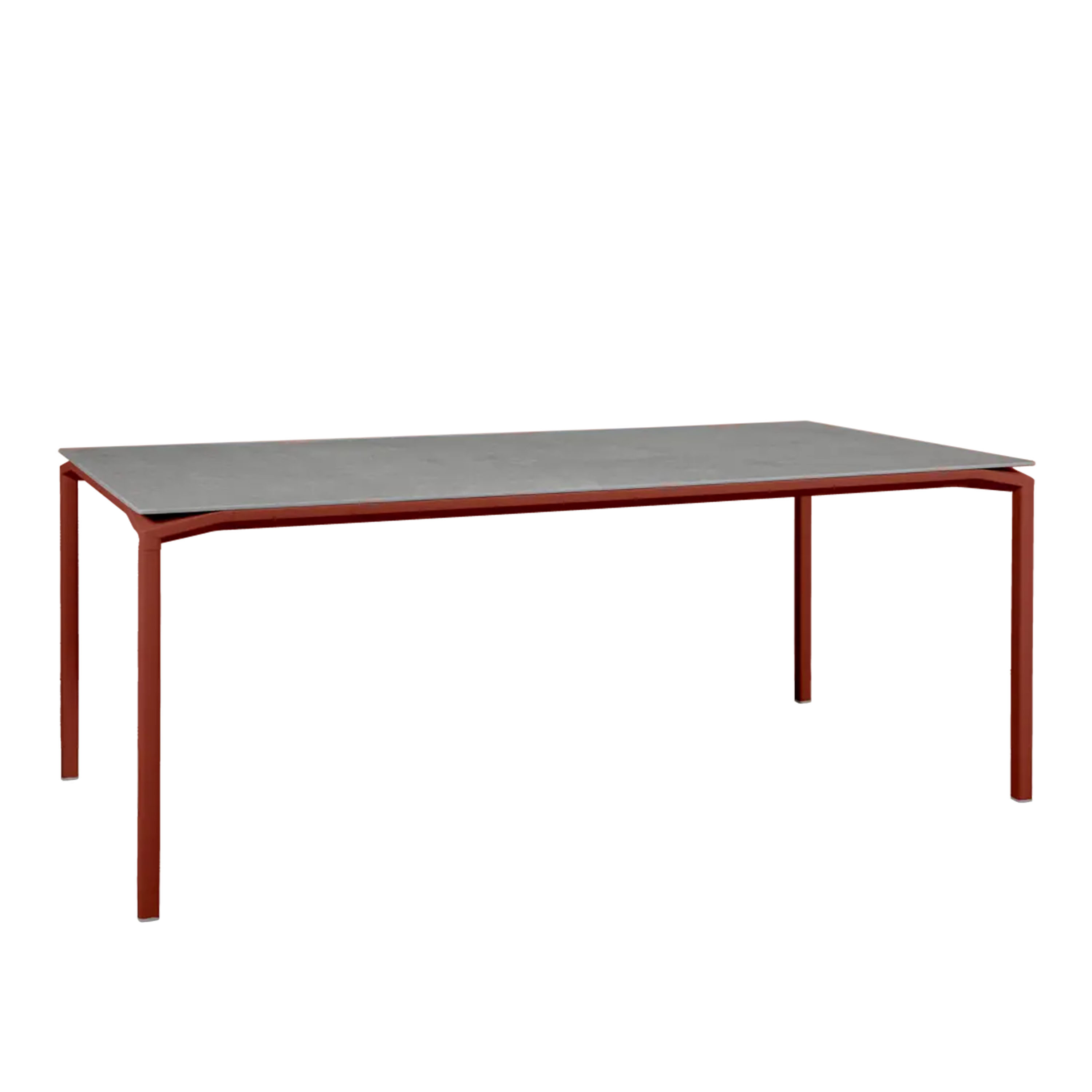 Fermob - Calvi, Mineral Table 195 x 95 cm - Red Ochre, Kreta - Matbord utomhus - Röd,Grå - Metall | Utemöbler - Utebord - Matbord Utomhus | Möbelexperten