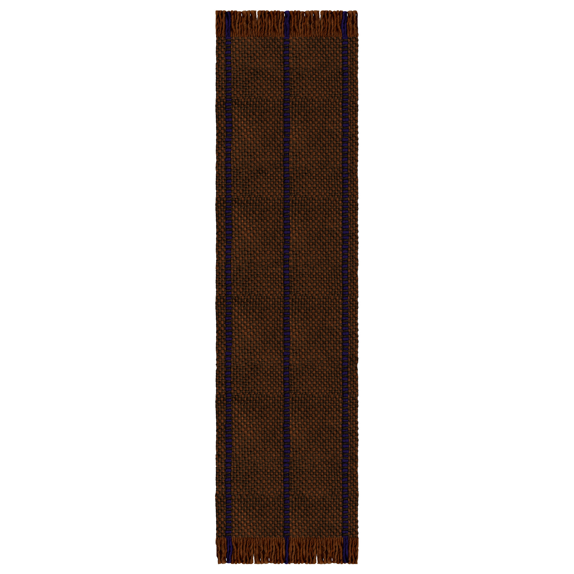 Layered - Massproductions Cord Blue Brown 75 x 240 - Ullmattor - Massproductions