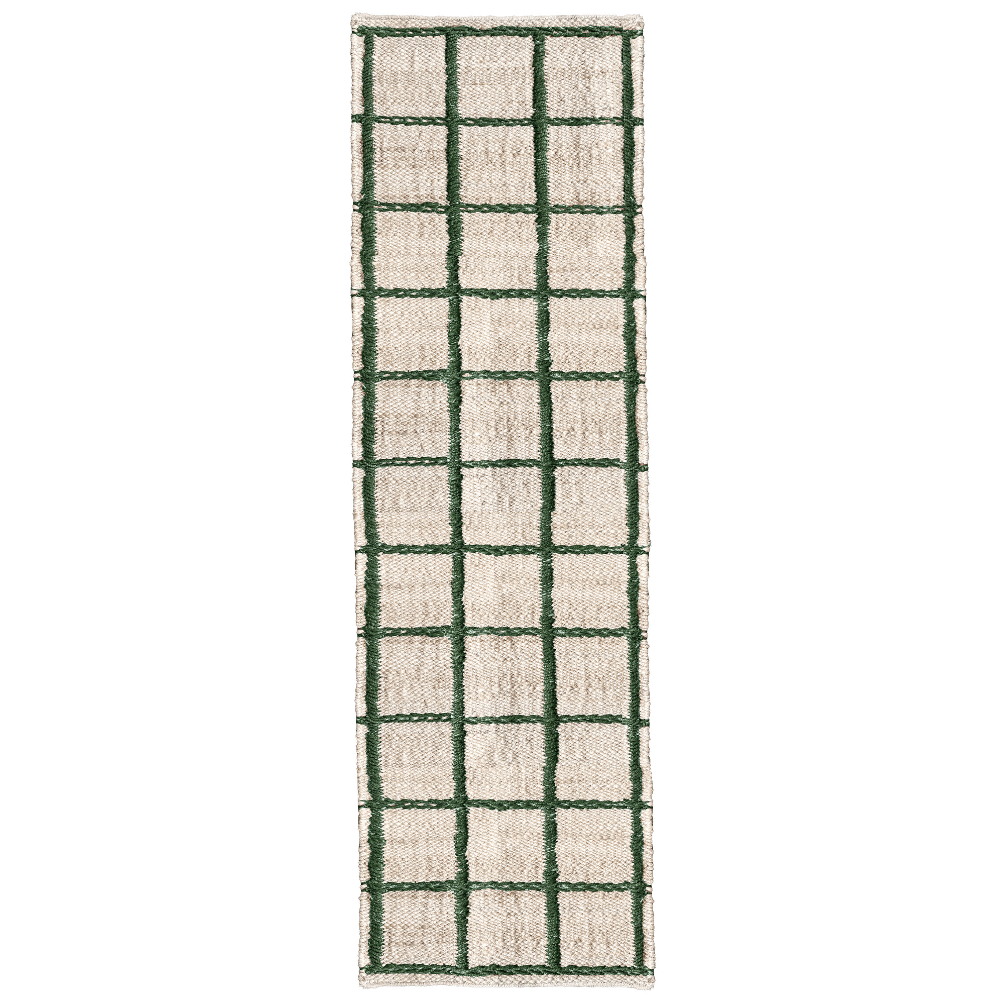 Layered - Strata Braided Jute Green 75 x 240 - Jute- och sisalmattor