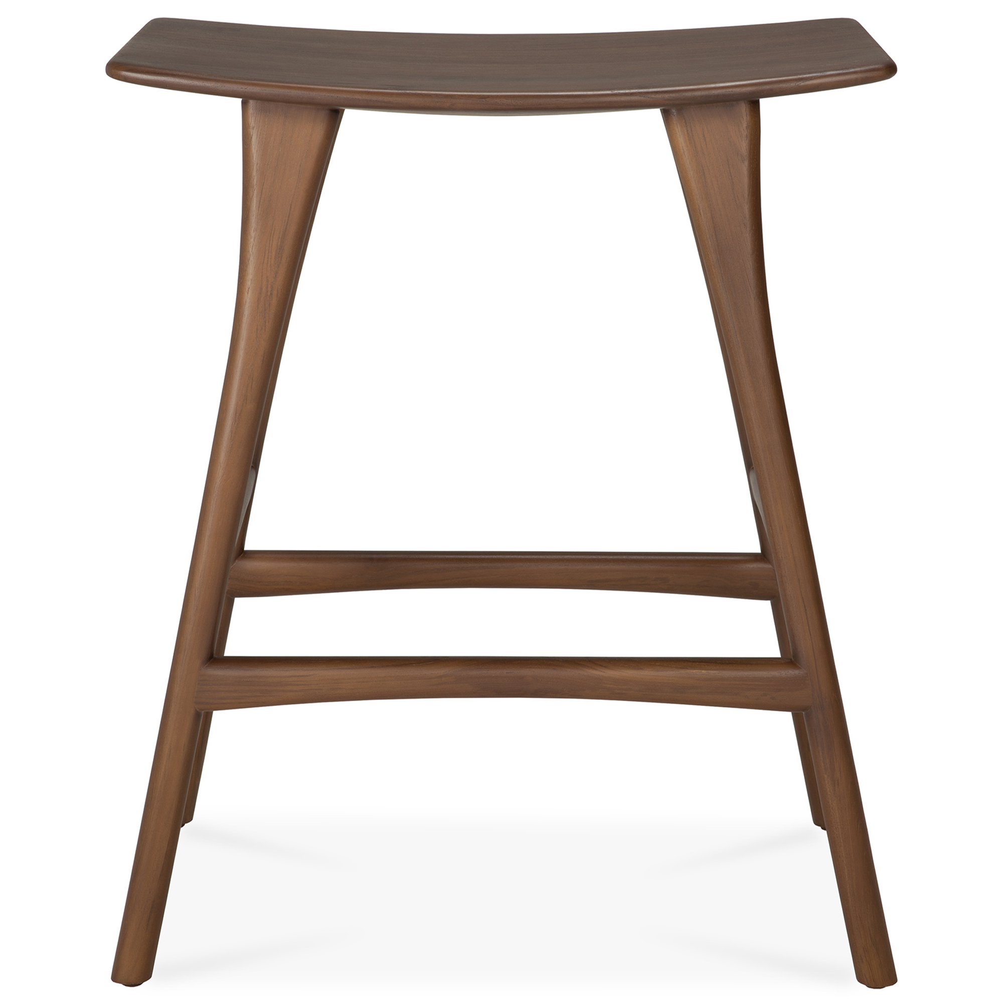 Ethnicraft - Osso Counter Stool - Varnished Teak - Brown - Barstolar - Brun - Trä | Möbler - Stolar Och Pallar - Barstolar | Möbelexperten