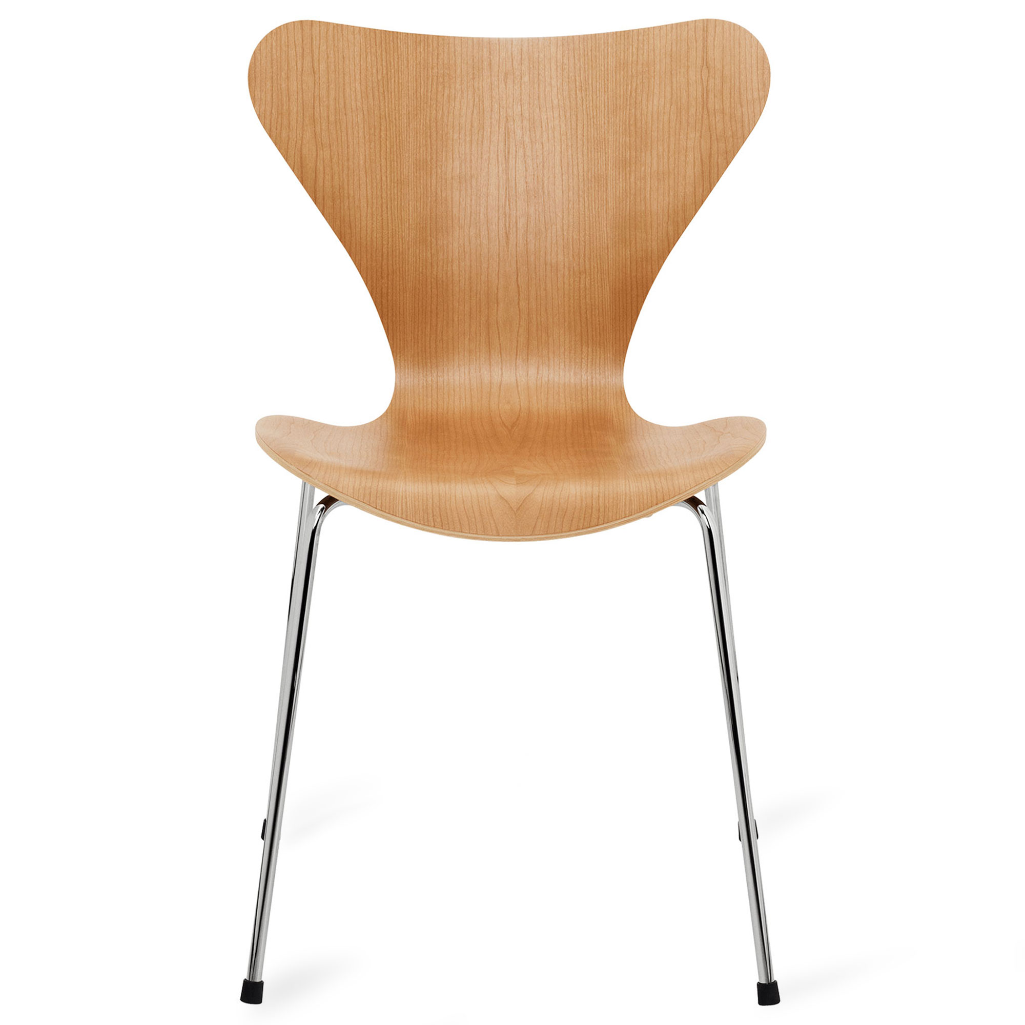 Fritz Hansen - Sjuan 3107 stol klarlackerad k&ouml;rsb&auml;rsfan&eacute;r - Matstolar - Arne Jacobsen - Tr&auml;f&auml;rgad - Metall/Tr&auml;