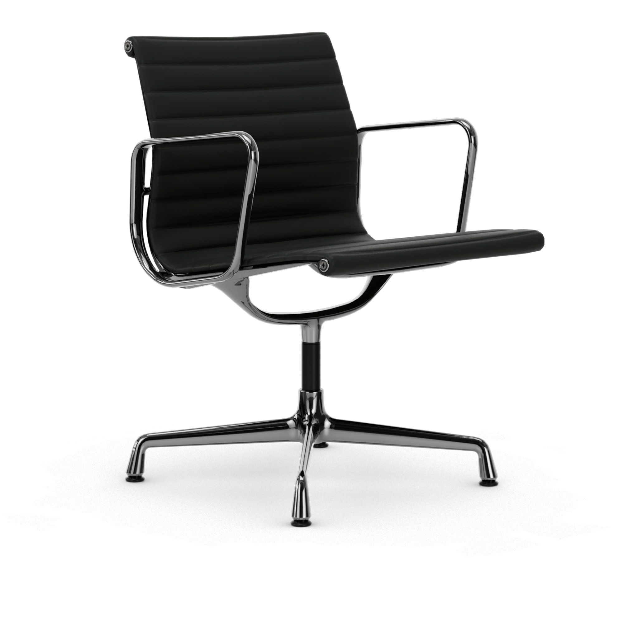Vitra - EA 108 Polished Aluminium Leather Standard Jade 59 - Kontorsstolar - Charles & Ray Eames - Läder/Metall | Möbler - Stolar Och Pallar - Kontorsstolar | Möbelexperten