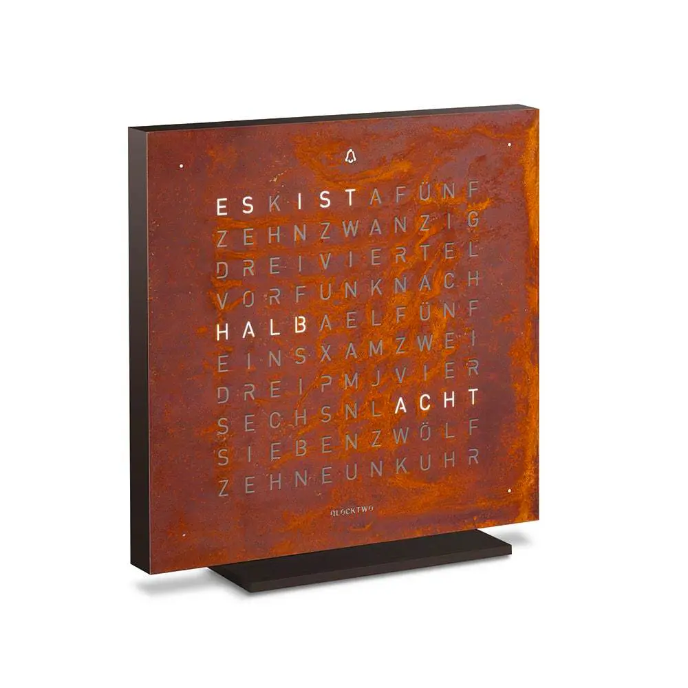 Qlocktwo Earth 13,5 Creator's Edition - Rust