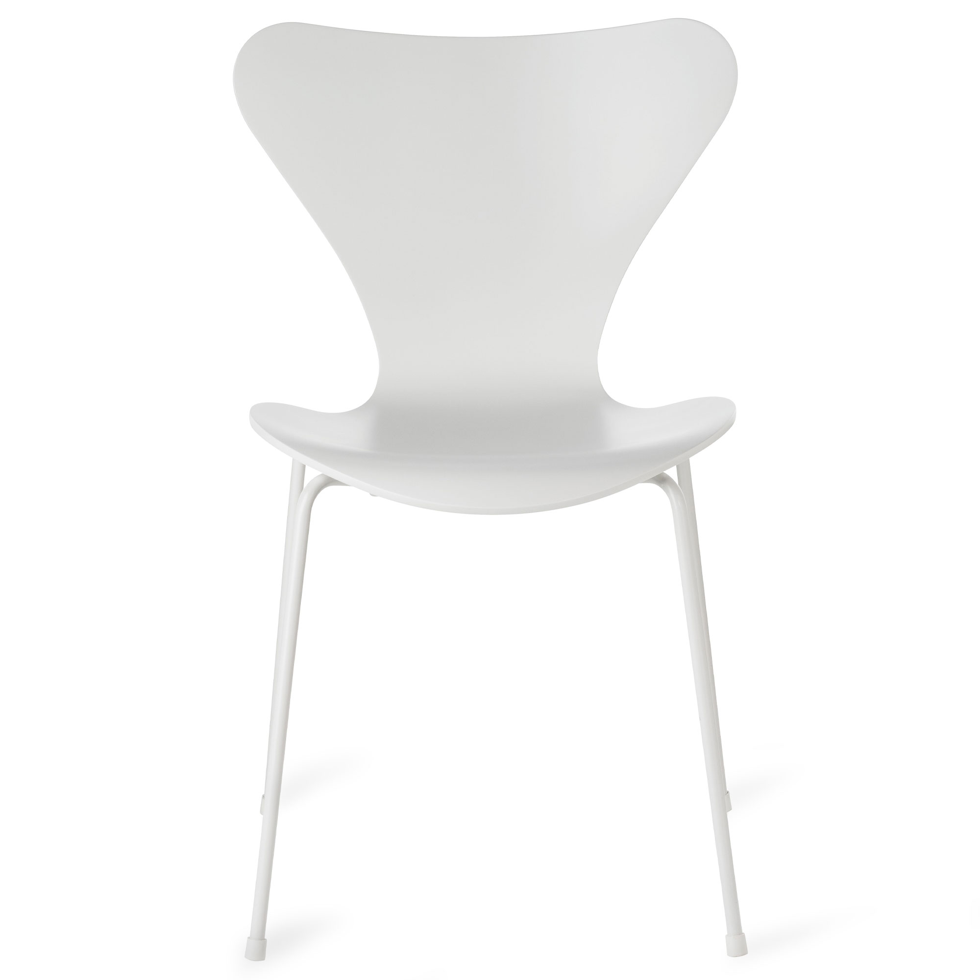 Fritz Hansen - Sjuan 3107 stol lackerad bokfan&eacute;r white / monochrome white - Matstolar - Arne Jacobsen - Vit - Tr&auml;