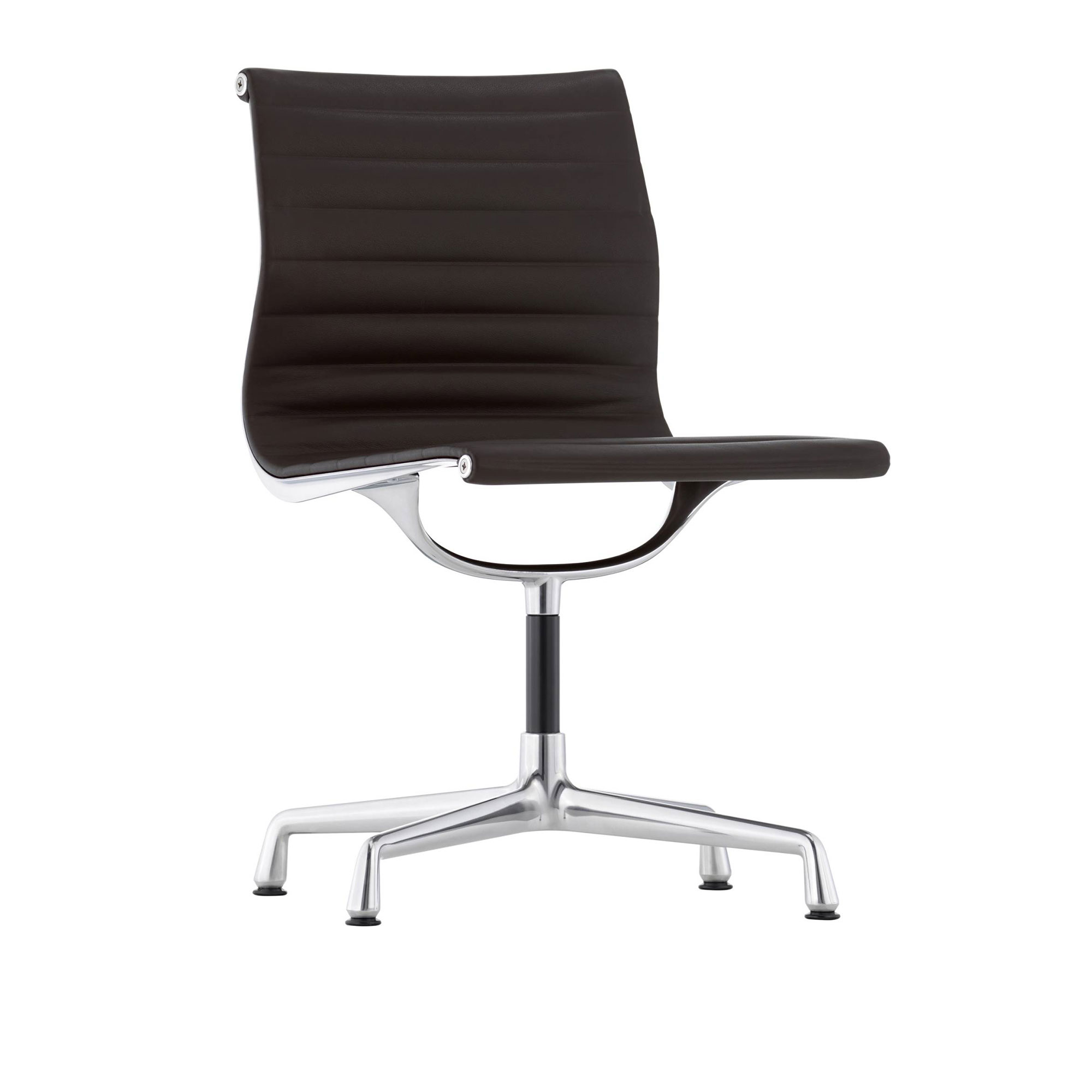 Vitra - EA 101, Förkromat, Läder: Kat. L40 - Leather Premium - 58 - Skrivbordsstolar - Charles & Ray Eames - Grön