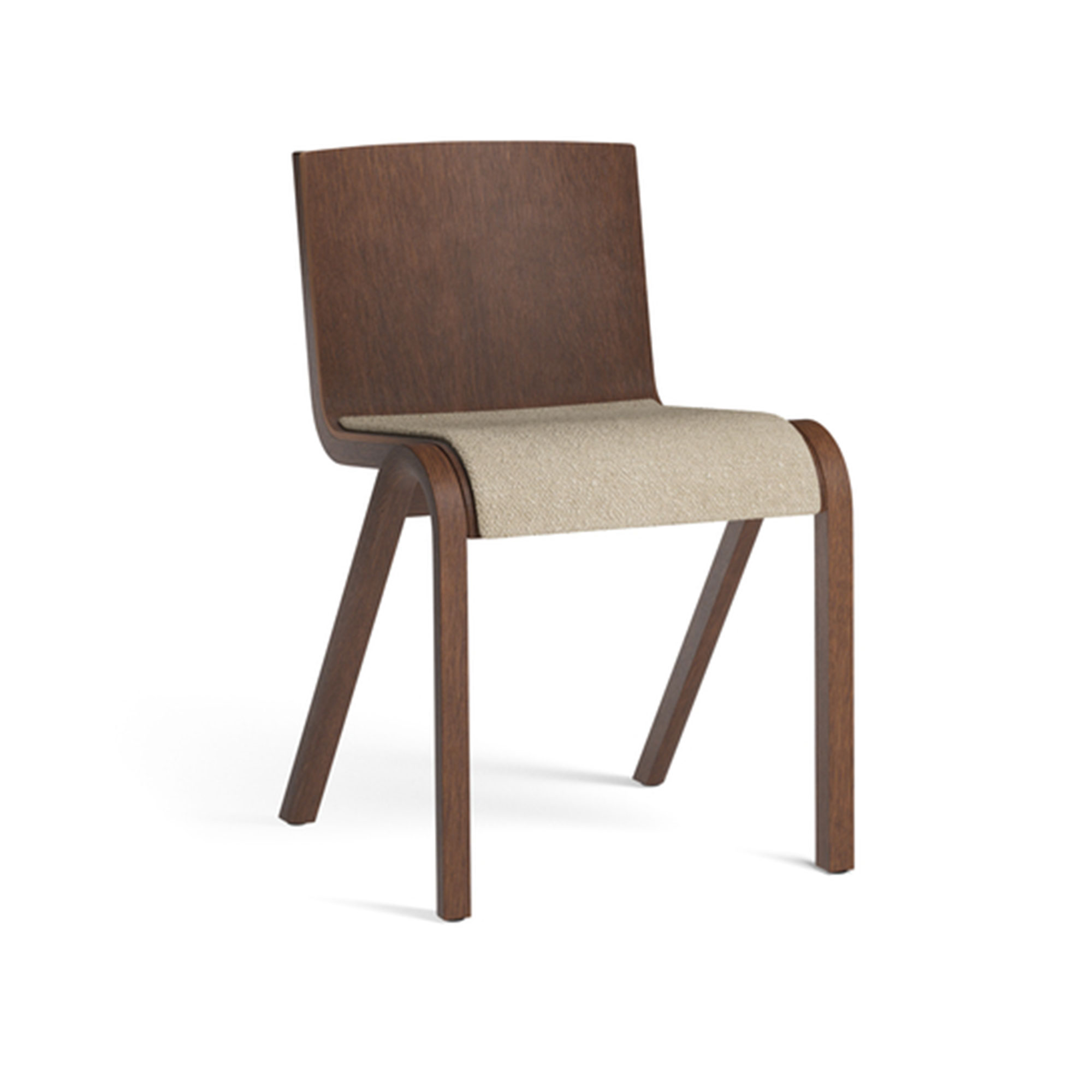 Audo Copenhagen - Ready Dining Chair Seat Uph.  Red Stained Oak   , Fabric Cat. 0 Bouclé 02 - Matstolar - Matias Møllenbach,Nick Rasmussen