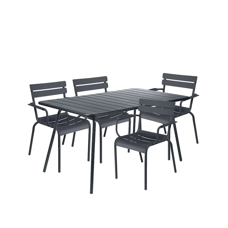 Luxembourg matgrupp bord & 4 karmstolar