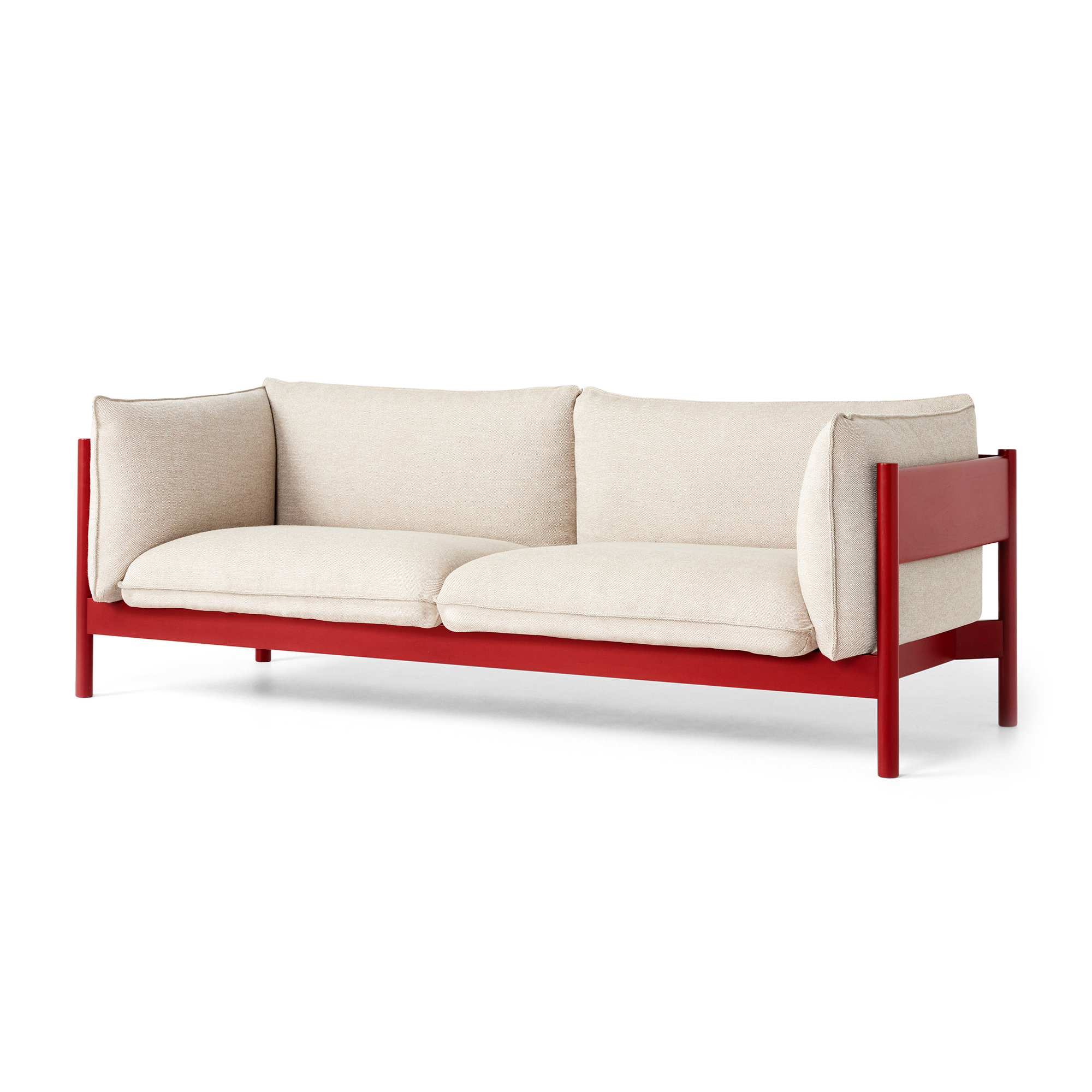 HAY - Arbour Eco 3 Seater Hallingdal 220 / Wine Red Stained Beech - Soffor - designer_andreas_engesvik,Daniel Rybakken