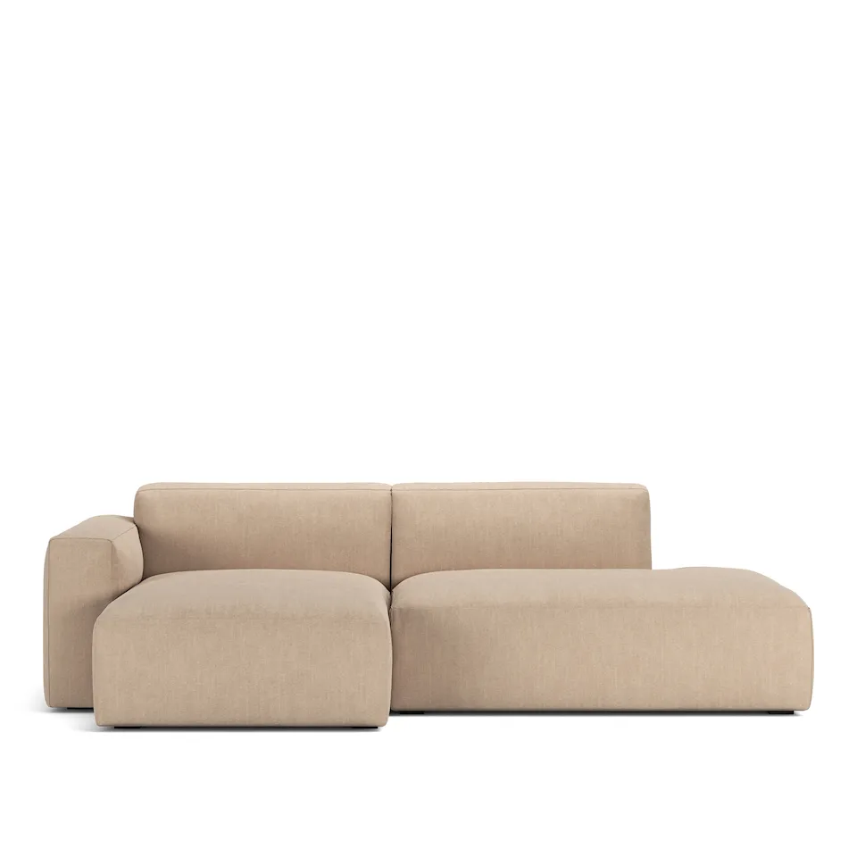 Brick 2-Seater Chaise Lounge Open End Right with removable upholstery – Shadow Beige