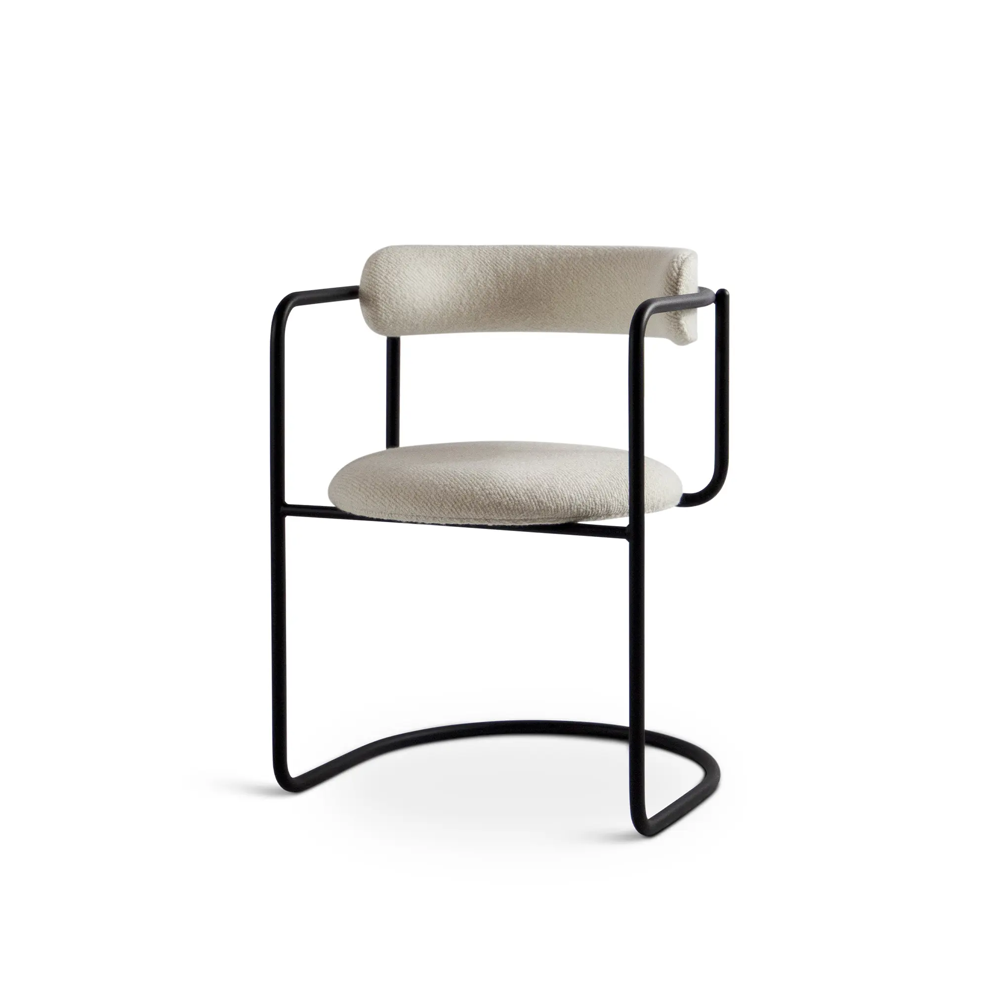 FF Cantilever Chair Rounded Black Legs
