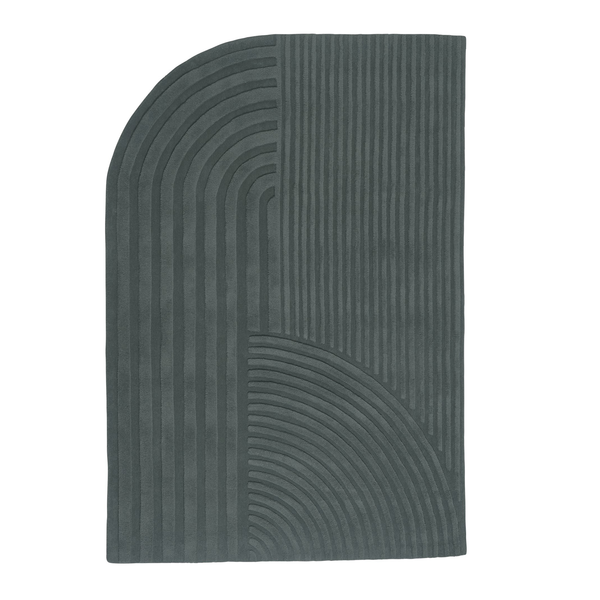 Muuto - Relevo Rug 200 x 300 cm - Dark Green - Ullmattor - Studiopepe - Grön