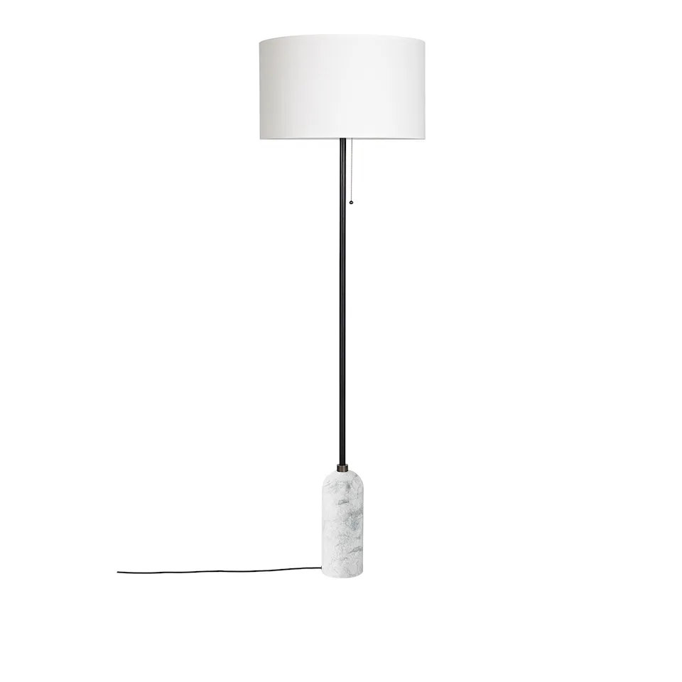 Gravity golvlampa vit marmor
