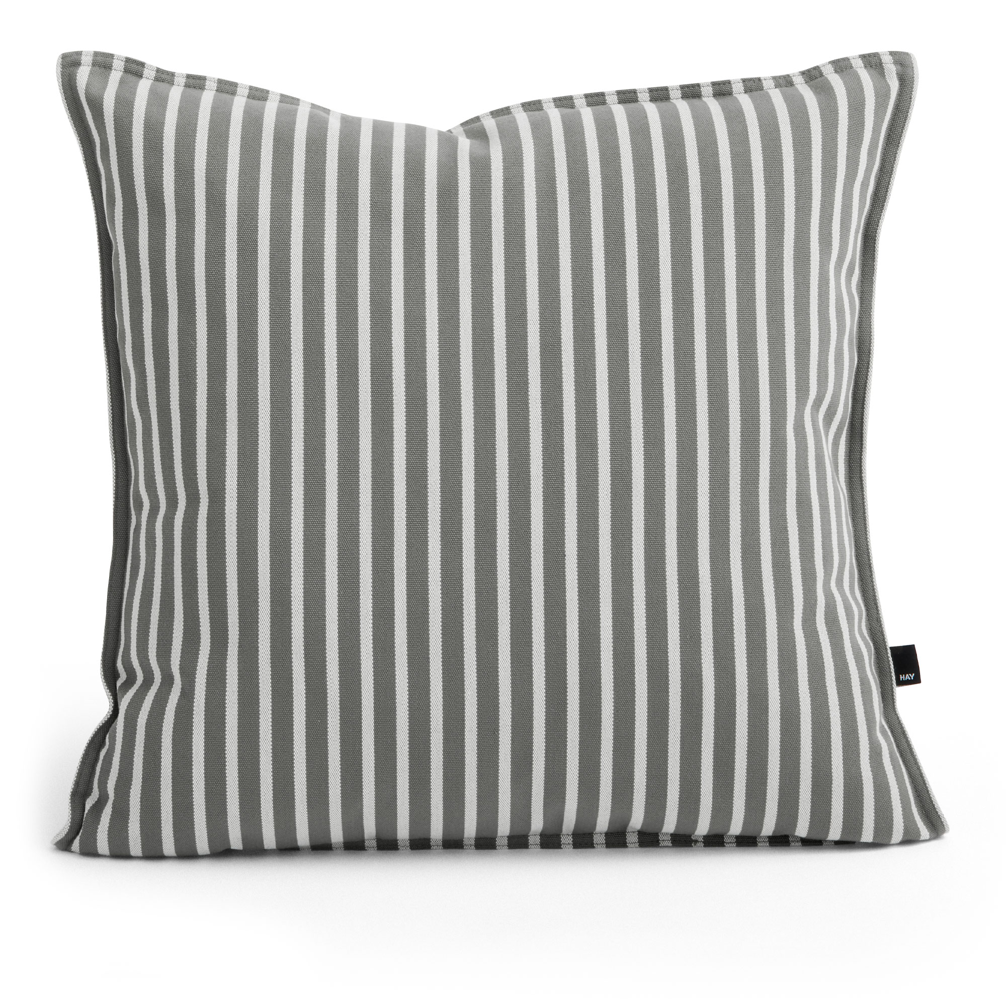 HAY - Terrazza Cushion 50 x 50 Grey bold stripe - Dynor och kuddar - Grå - Plast | Utemöbler - Utomhus Textilier - Dynor Och Kuddar | Möbelexperten