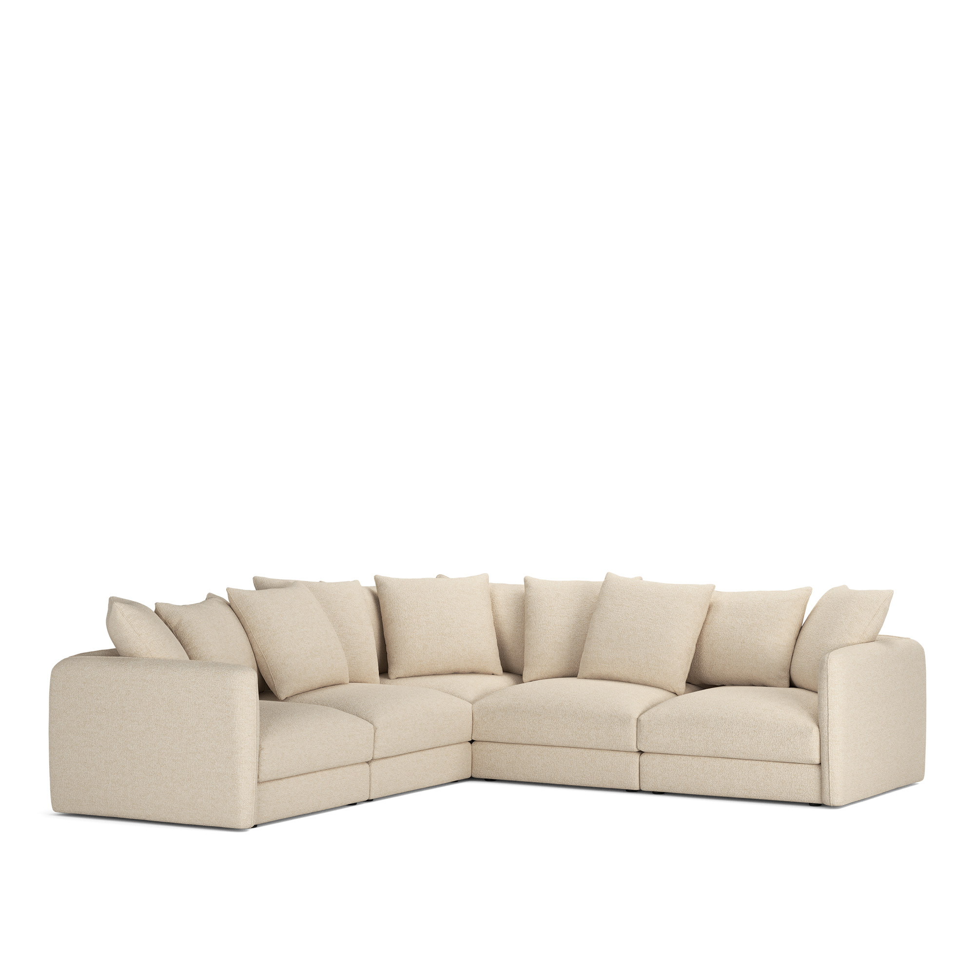 NOGA - Pavarotti 5-Seater Corner, Removable Cover, Cushion Variant 01, Lucinasco 20 - Soffor - Beige