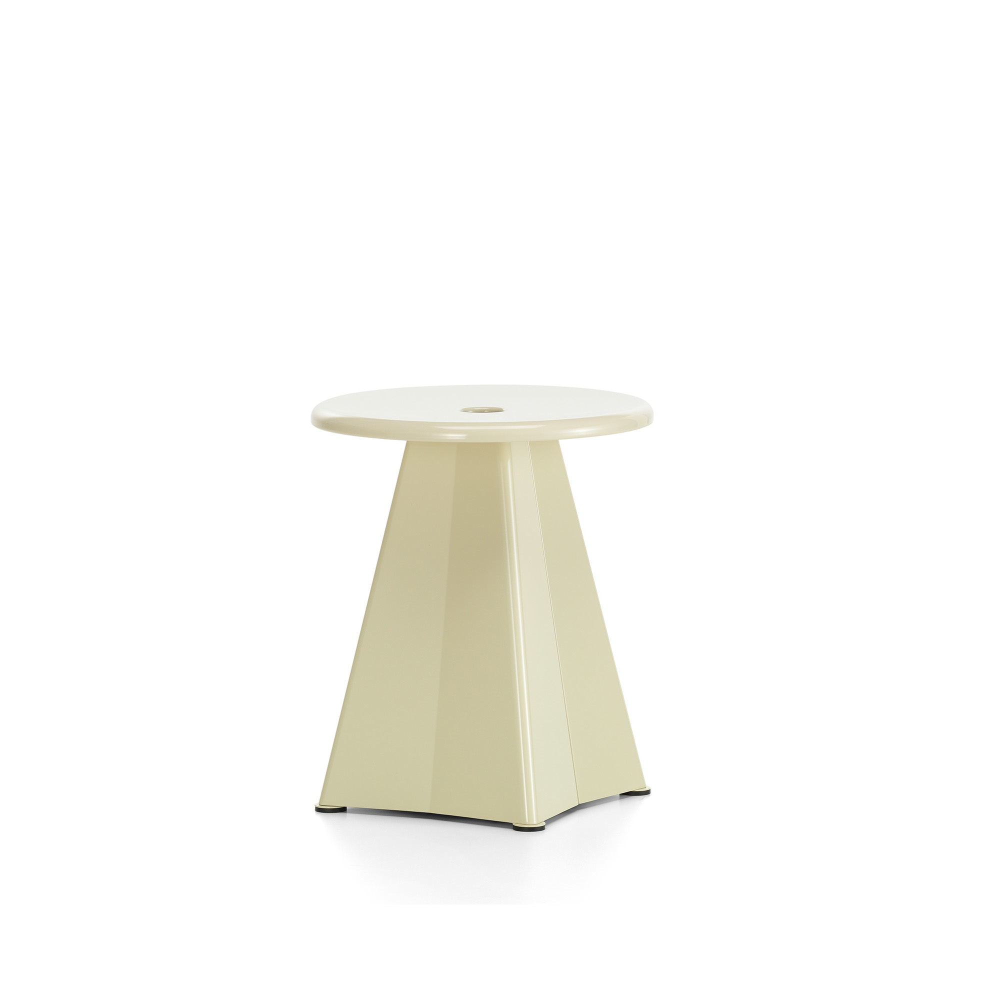 Vitra - Tabouret Métallique / Prouvé Blanc Colombe - Sittpallar - Jean Prouvé - Vit - Metall
