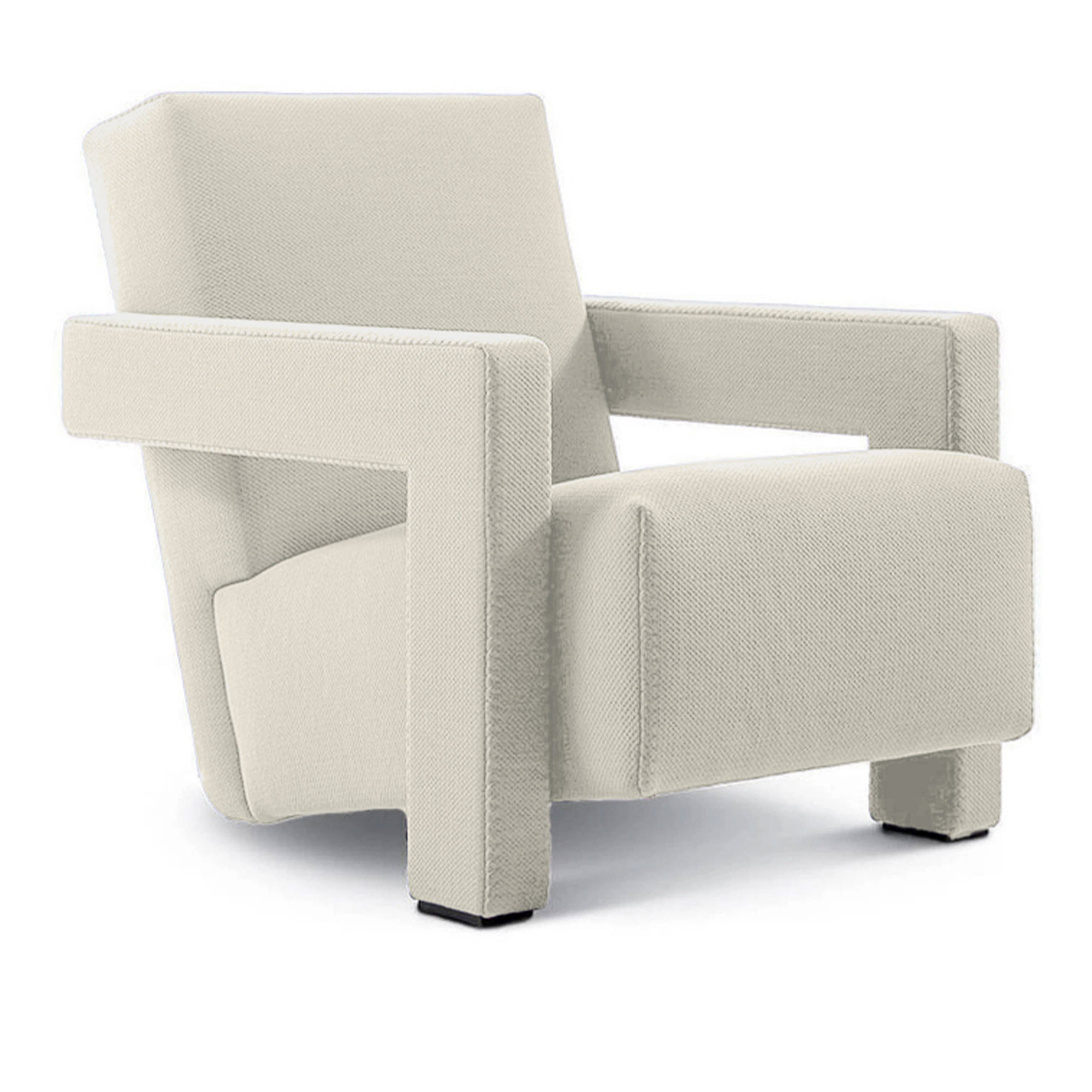 Cassina - 637 Utrecht Armchair Blanket, Bianco Tensing 13F457 - Fåtöljer - Gerrit Rietveld - Beige - Metall/Skum