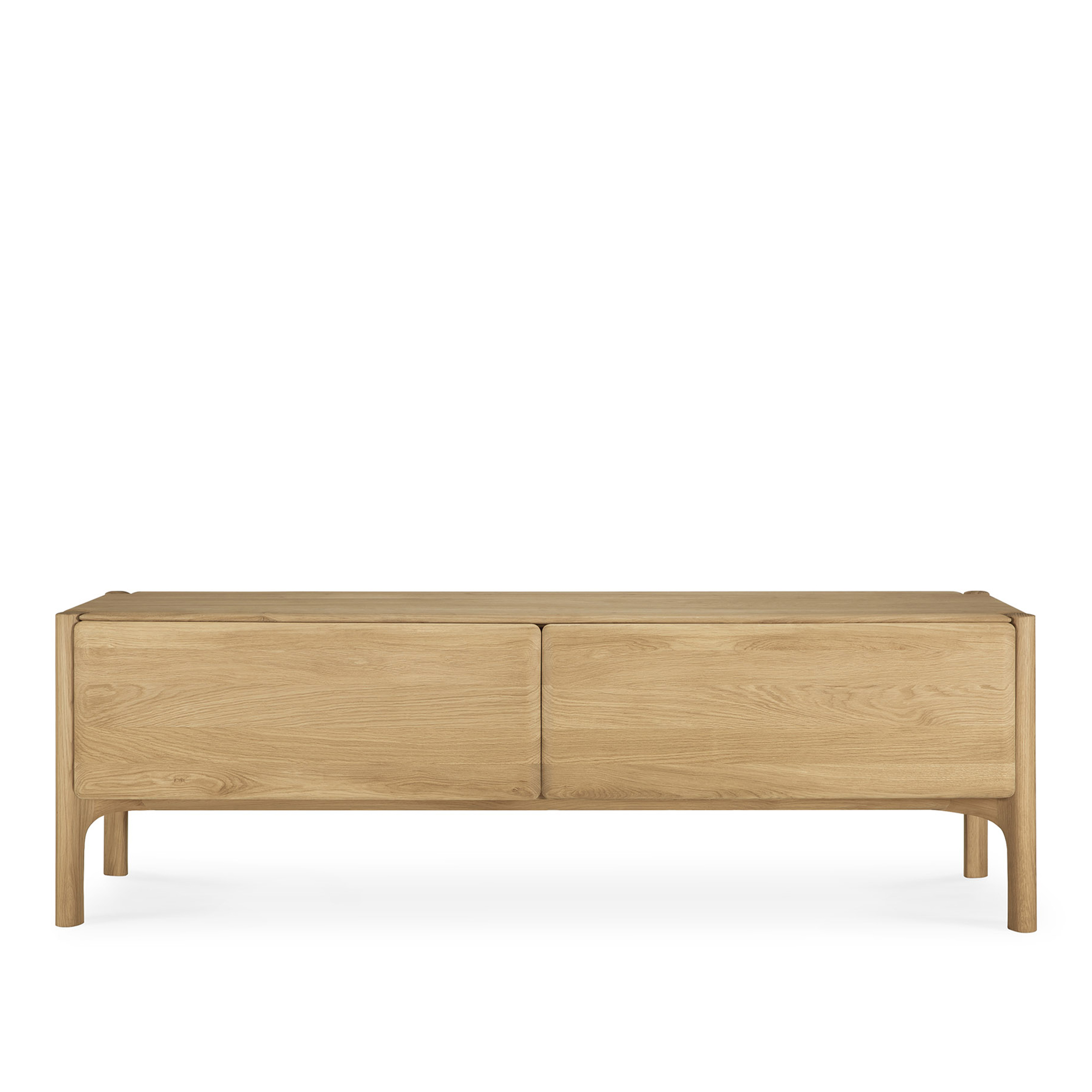 Ethnicraft - PI TV Cupboard - Oak - 1 Flip-Down Door - 1 Drawer - TV-bänkar - Träfärgad - Trä | Möbler - Förvaring Och Hyllor - Tv-bänkar | Möbelexperten