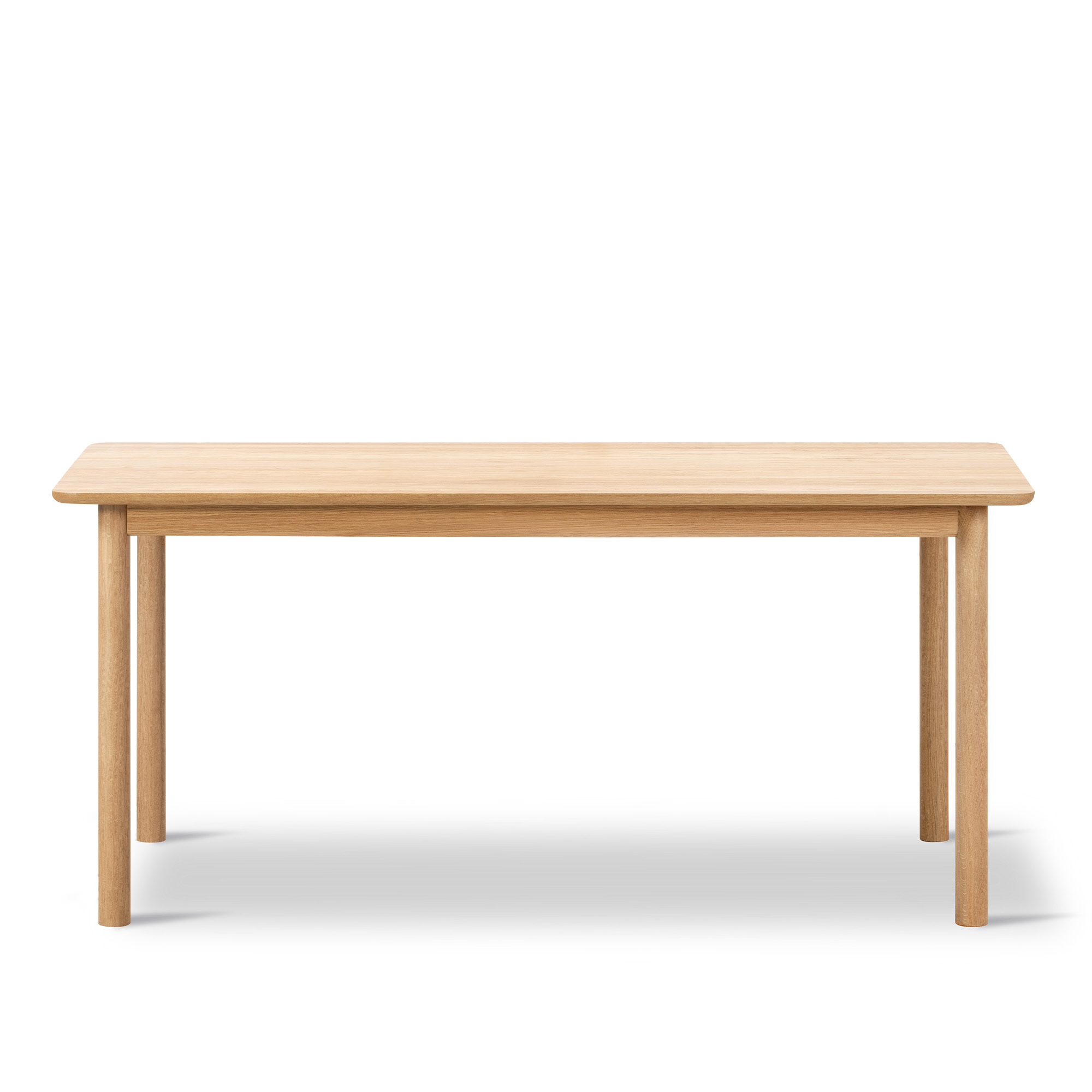 Fredericia Furniture - Plan Wood Table - 4 leg - 160 x 90 cm - height 73 cm - Oak light oil - Rounded edge - Oak light oil - Matbord - Edward Barber & Jay Osgerby - Träfärgad - Trä