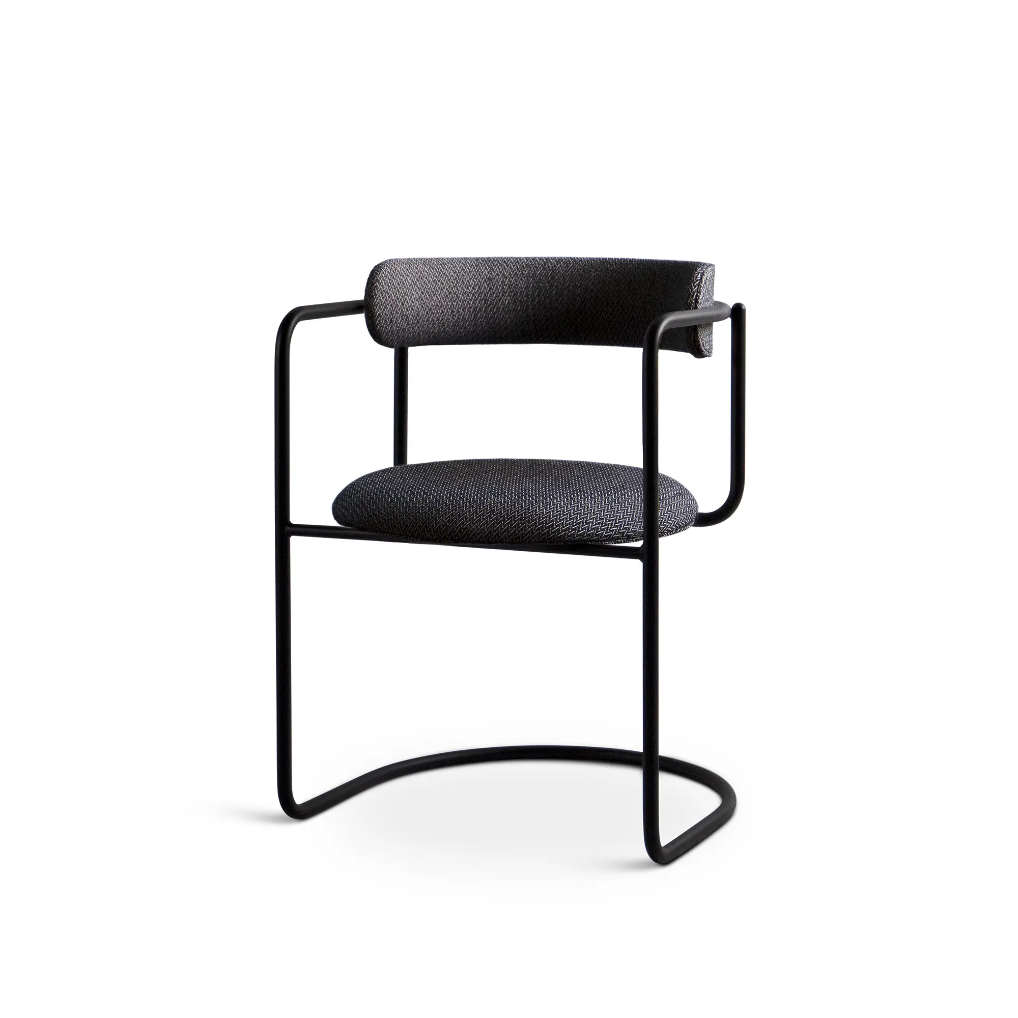 FF Cantilever Chair Rounded Black Legs