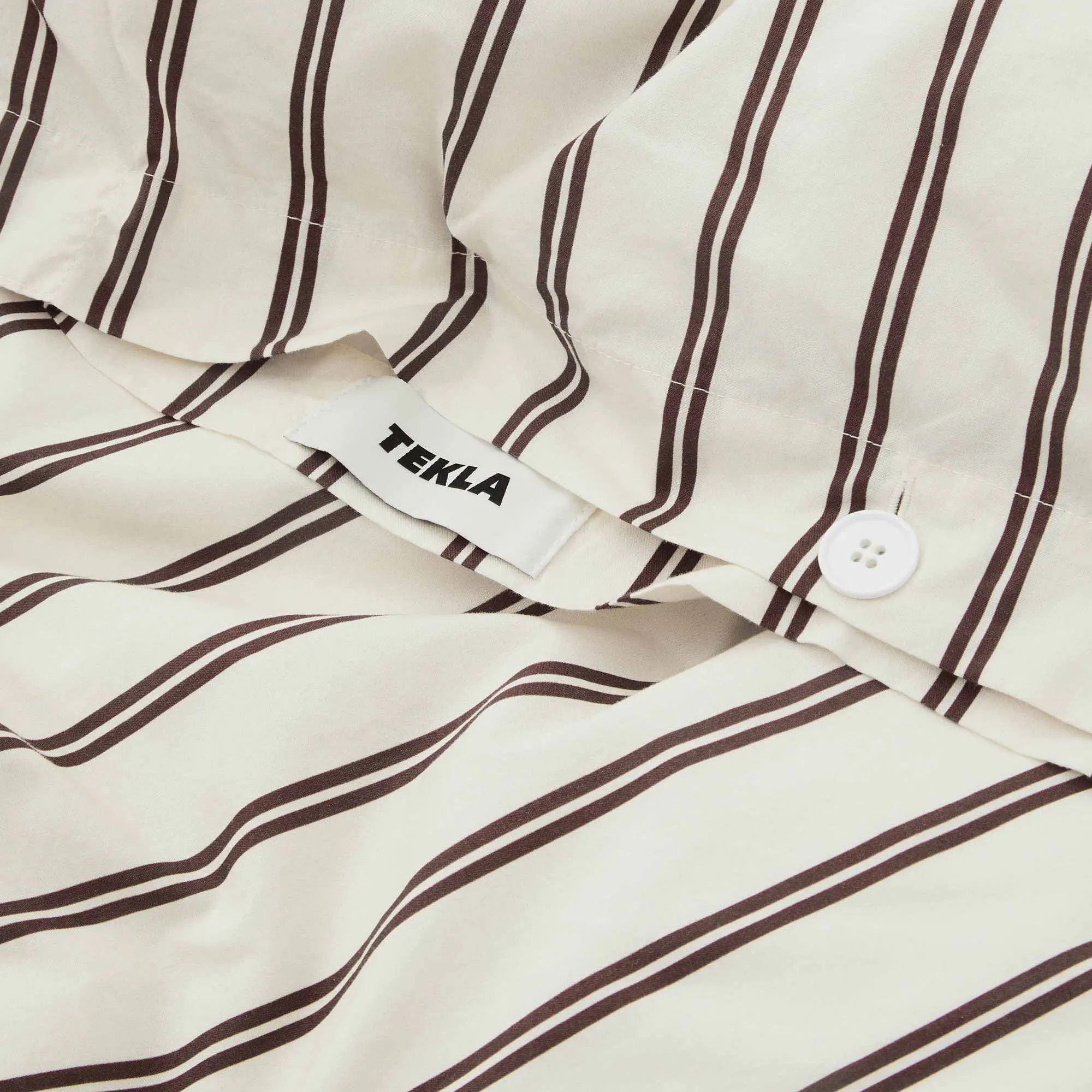 Percale stripes duvet cover single 150x210cm