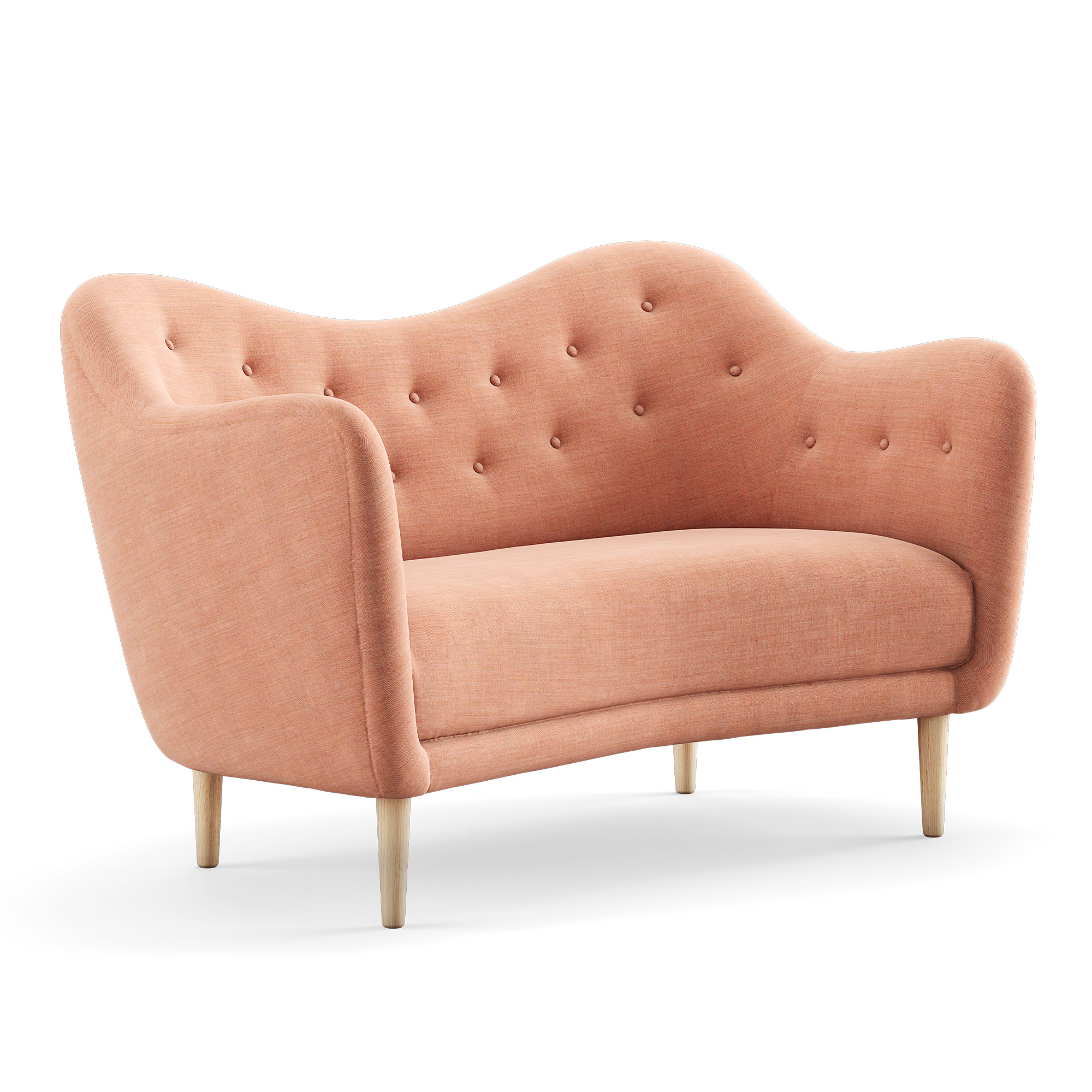 House of Finn Juhl - 46 Sofa, Clear oiled oak, Cat. 1 Remix 612 - Soffor - Finn Juhl - Rosa