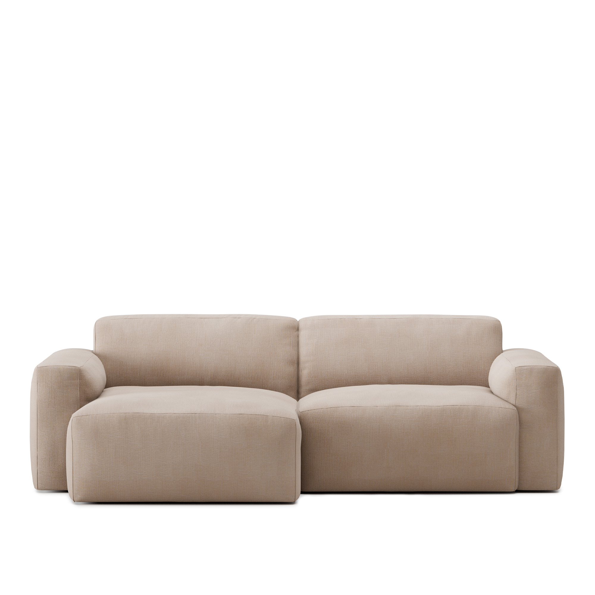 no ga - brick 2-seater chaise lounge left med avtagbar klädsel – shadow beige - soffor - beige