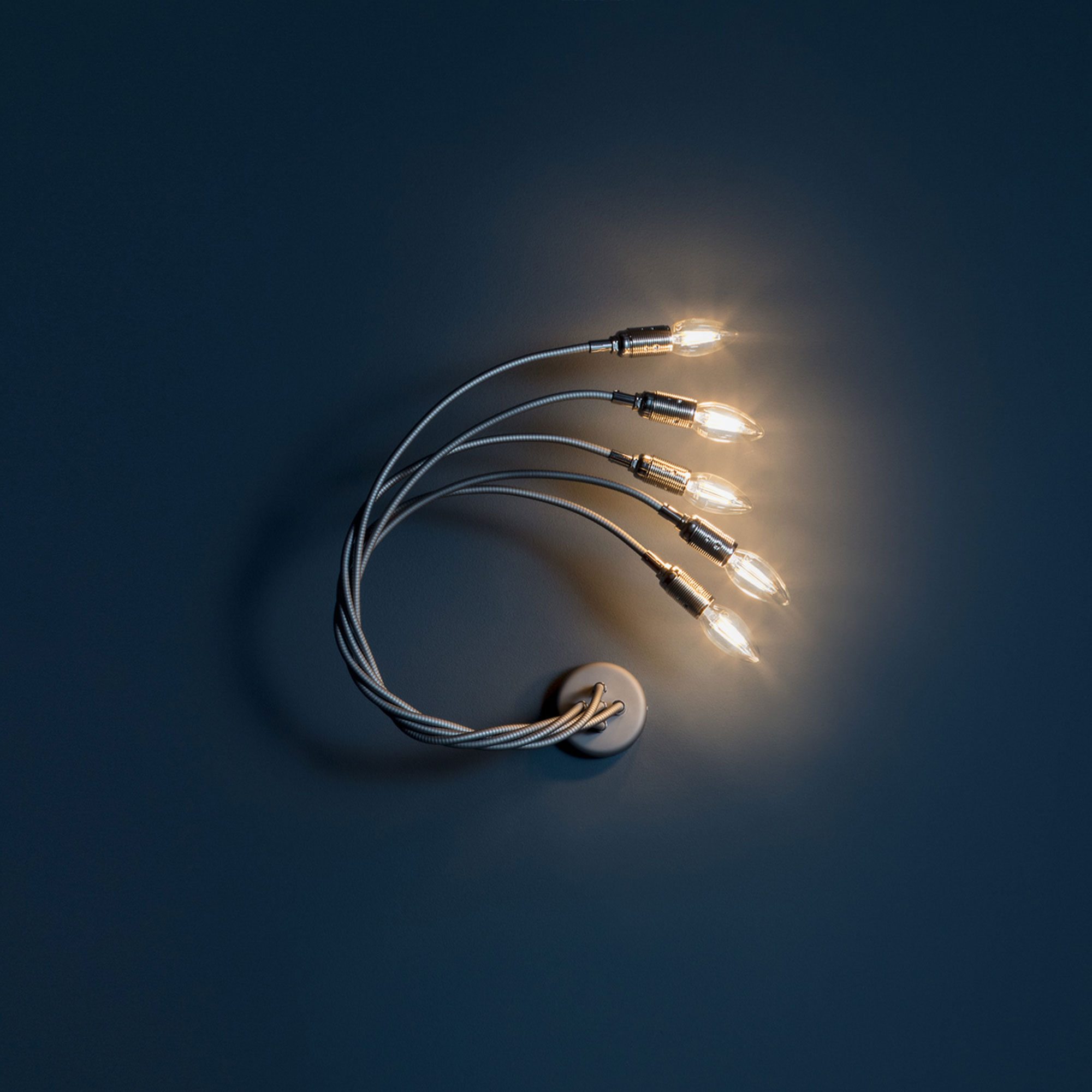 Catellani & Smith - Turciù - Vägglampa 5, Mässing - Vägglampor - Enzo Catellani - Guld