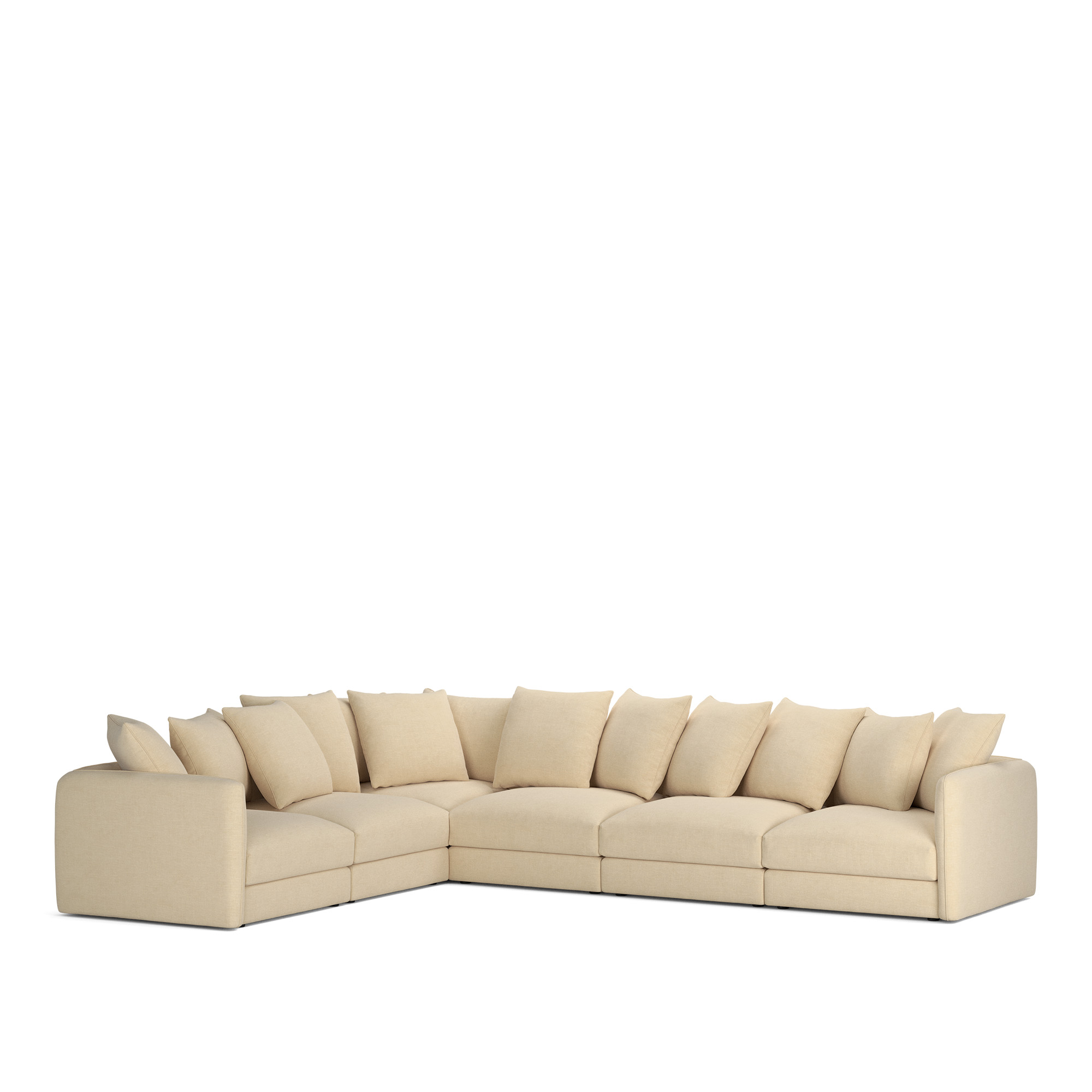 NOGA - Pavarotti 6-Seater Corner, Removable Cover, Cushion Variant 01, Sienna 101 - Soffor - Beige