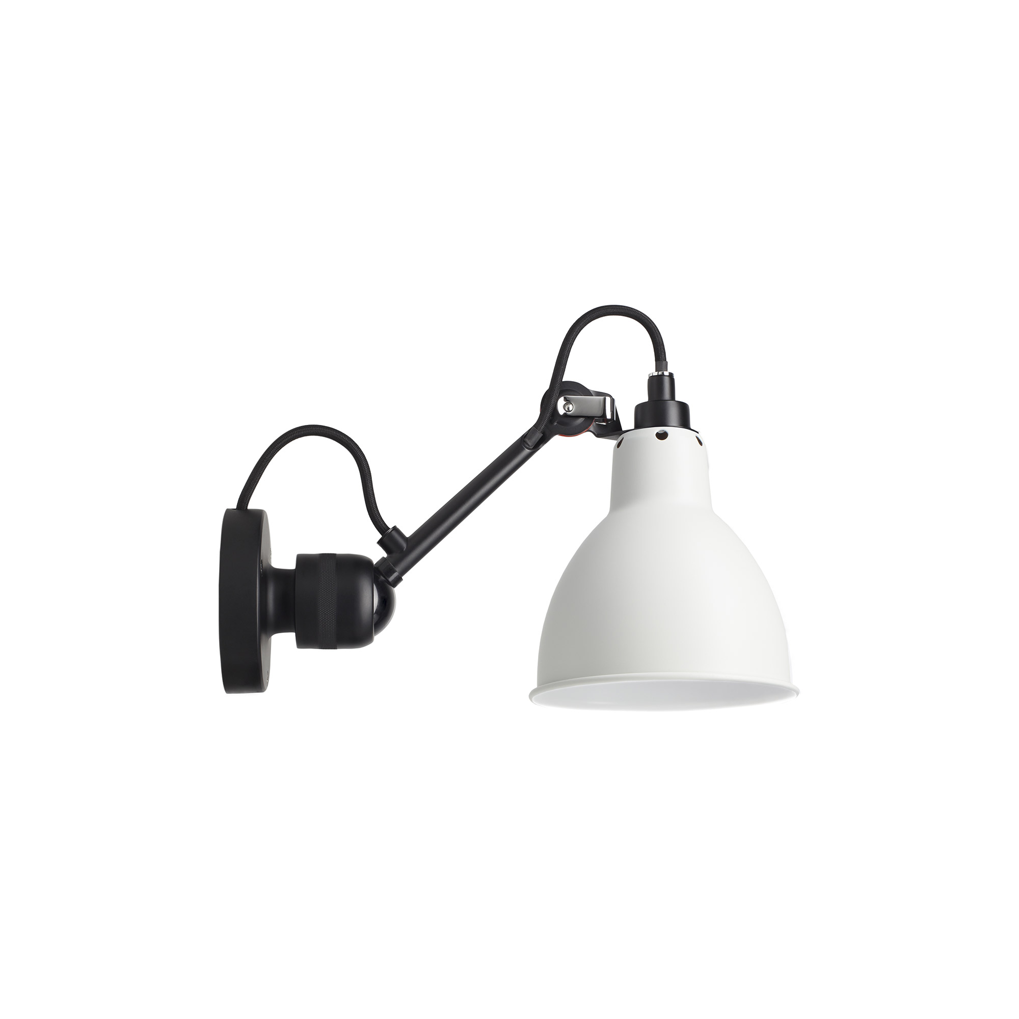 Lampe Gras by DCWéditions - Lampe Gras No304 - Round - Svart bas, Vit - Yöpöydän valaisimet - Bernard-Albin Gras - Valkoinen