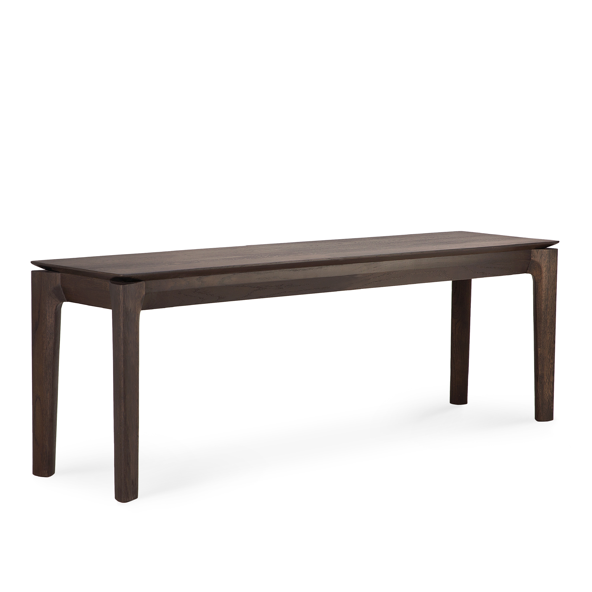 Ethnicraft - Bok Bench - Varnished Oak - Brown -126 x 35 cm - TV-bänkar - Alain Van Havre - Brun - Trä | Möbler - Förvaring Och Hyllor - Tv-bänkar | Möbelexperten