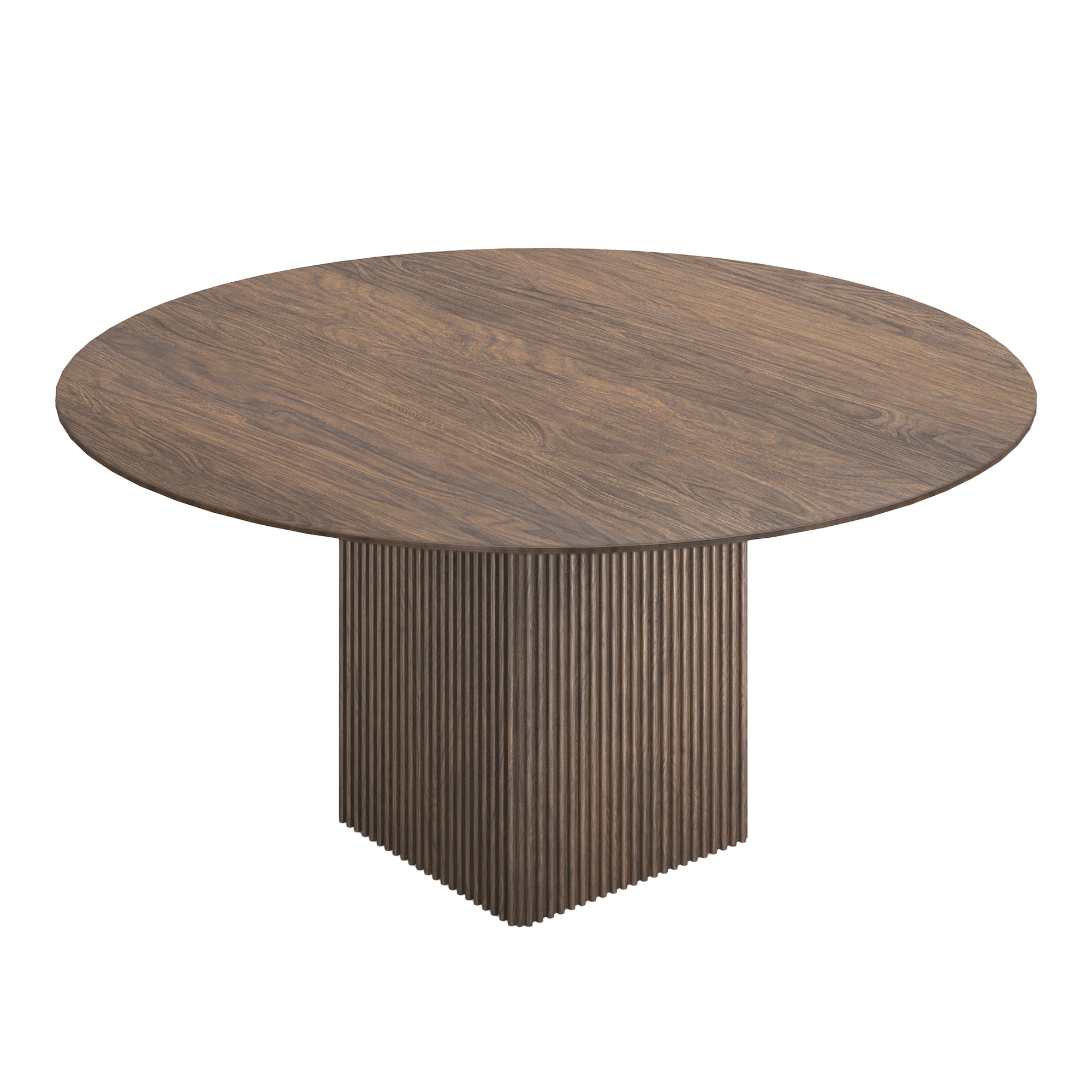 Dk3 - Ten table round matbord Ø130cm oljad valnöt - Matbord - Christian Troels & Jacob Plejdrup - Träfärgad - Trä | Möbler - Bord - Matbord | Möbelexperten