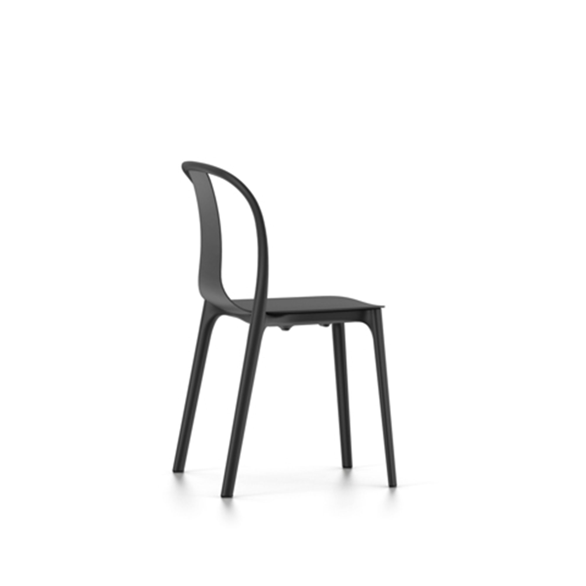 Vitra - Belleville - Chair, Plastskal, Deep Black - Matstolar - Ronan & Erwan Bouroullec - Svart - Metall/Plast