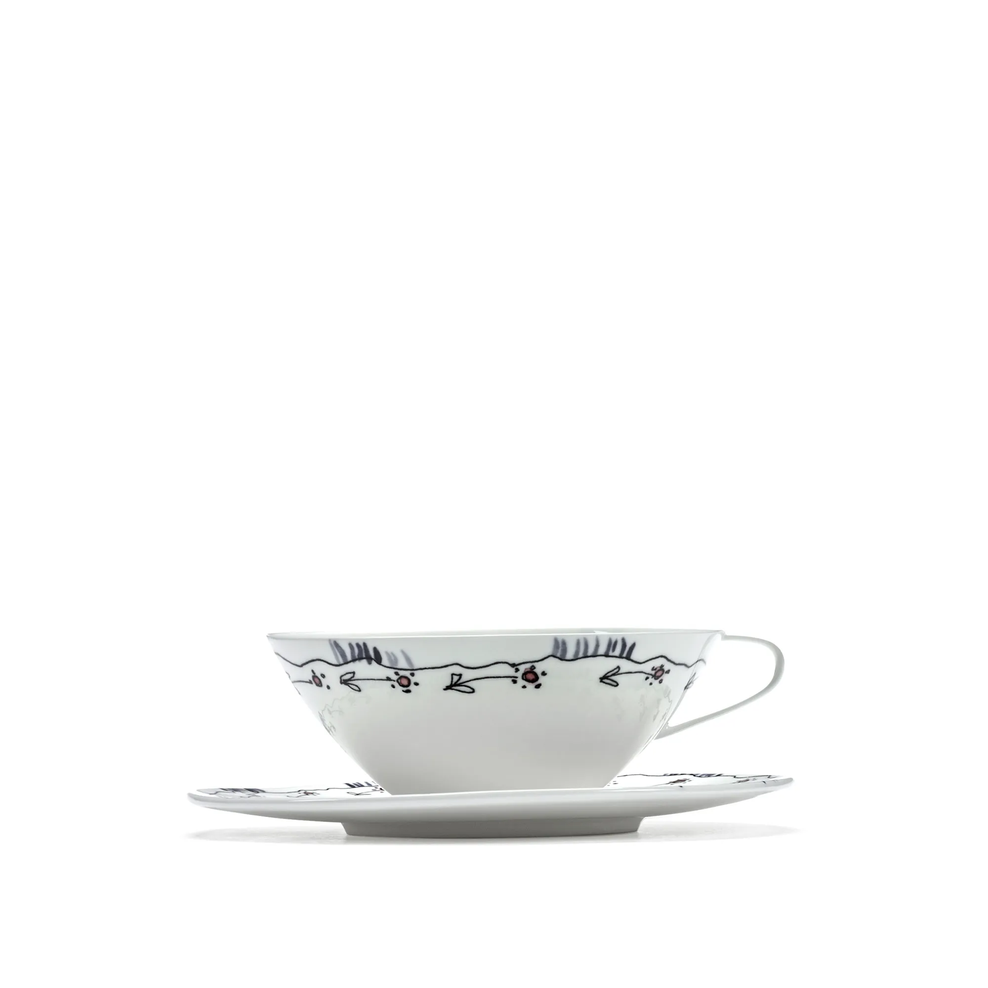 Tea Cup & Saucer Anemone Milk