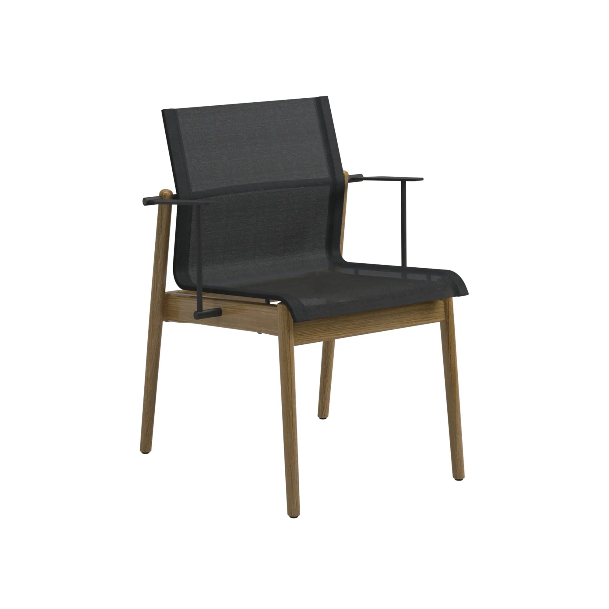 Sway Teak Stacking Chair with Arms