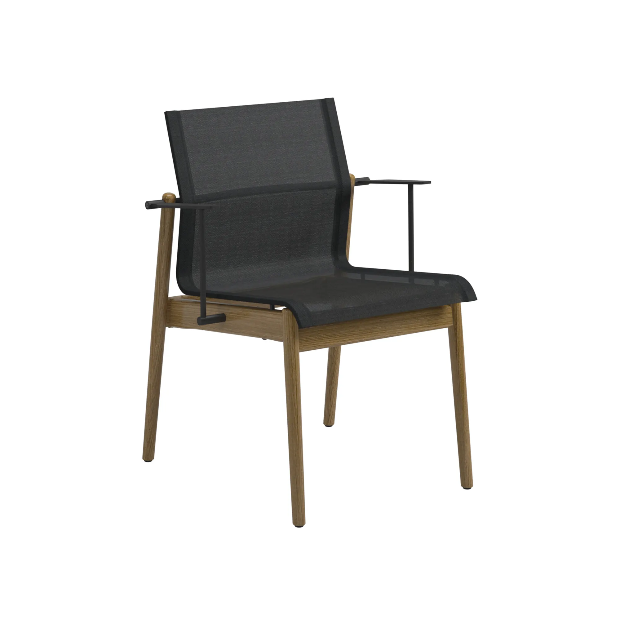 Sway Teak Stacking Chair with Arms