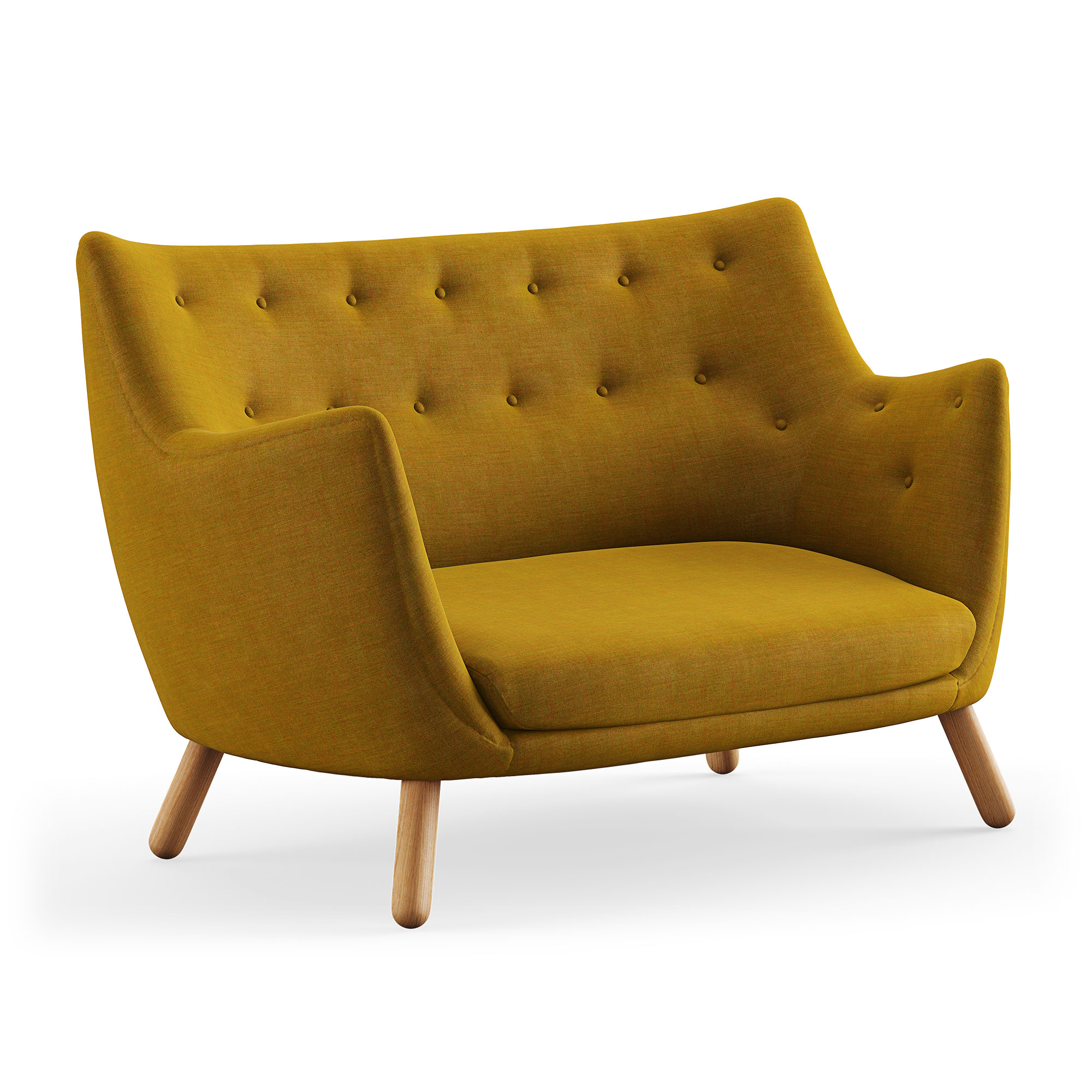 House of Finn Juhl - Poet Sofa, Dark oiled oak, Cat. 1 Remix 412 - Soffor - Finn Juhl - Grön,Träfärgad